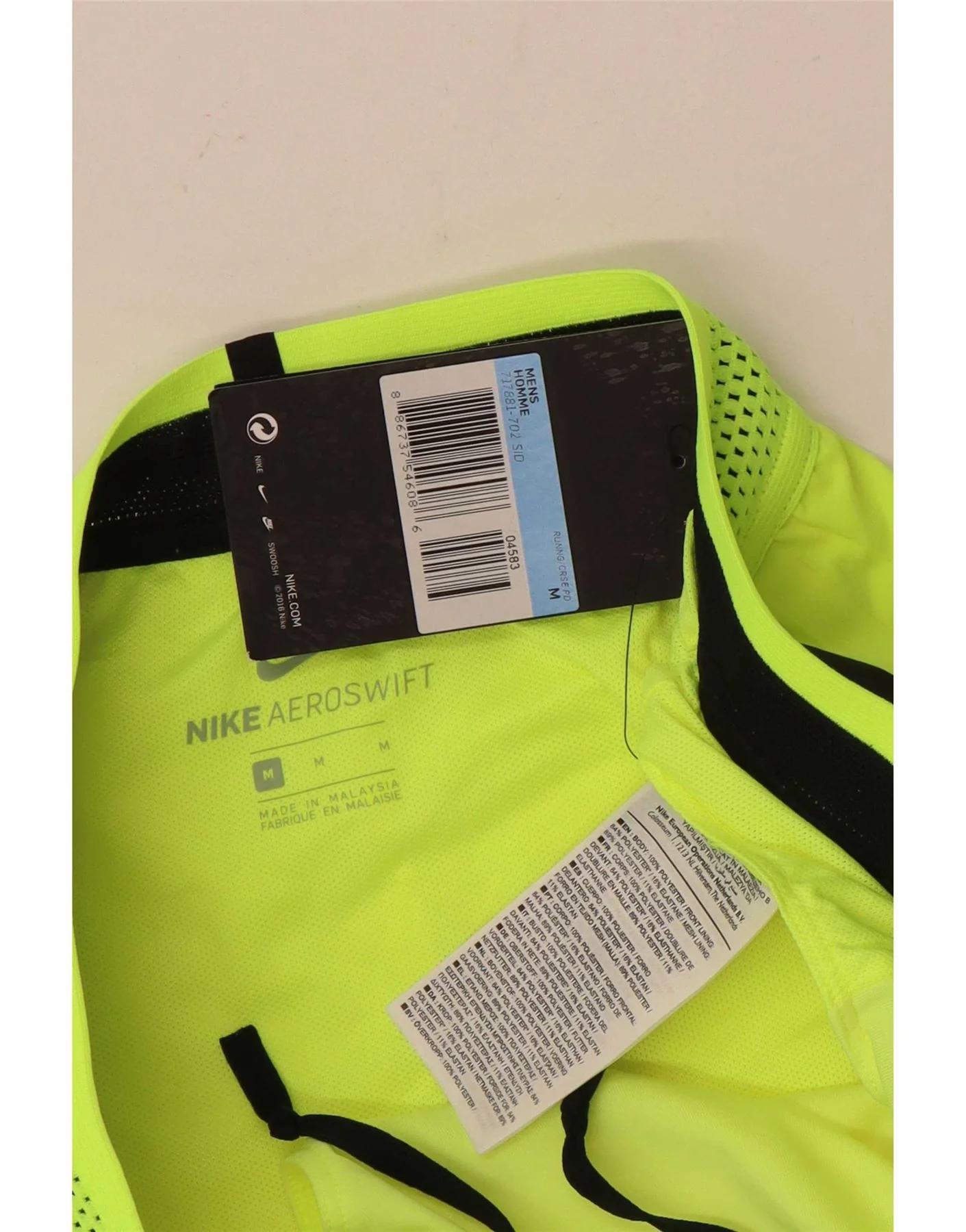 Nike Mens Sport Shorts Medium Yellow Polyester - Image 3