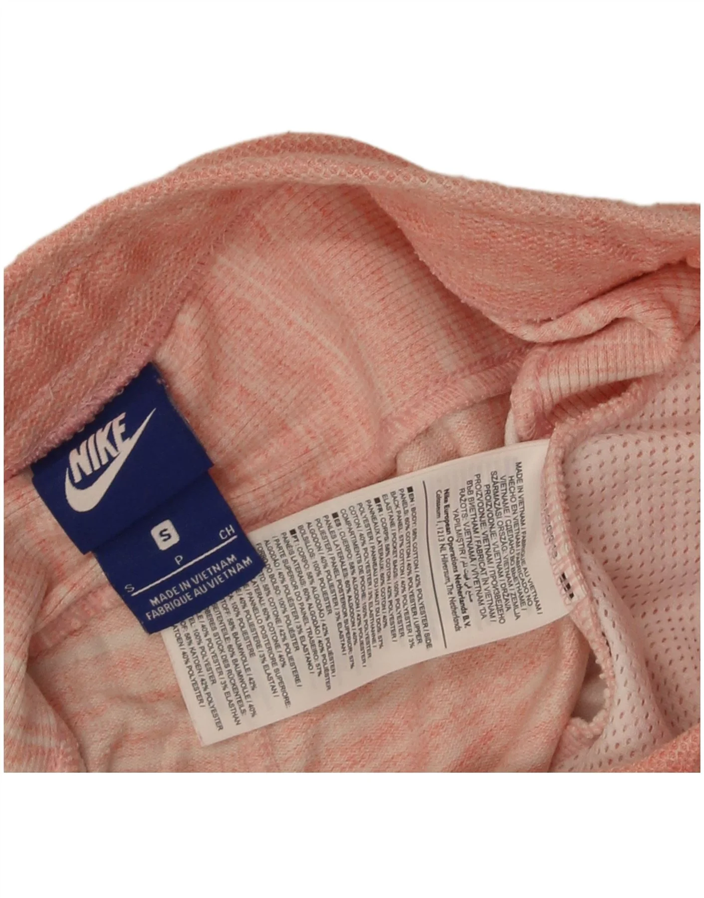 Nike Mens Sport Shorts Small Pink Striped Cotton - Image 3