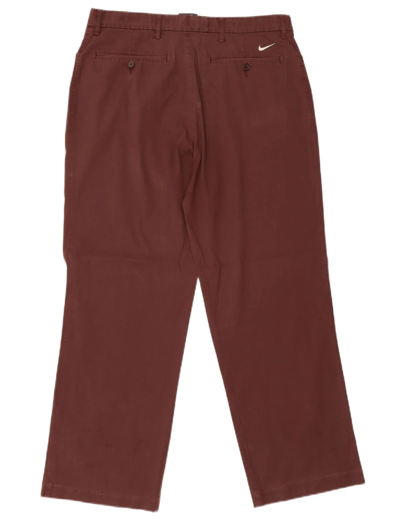 Nike Mens Straight Casual Trousers W32 L28 Brown Cotton - Image 2
