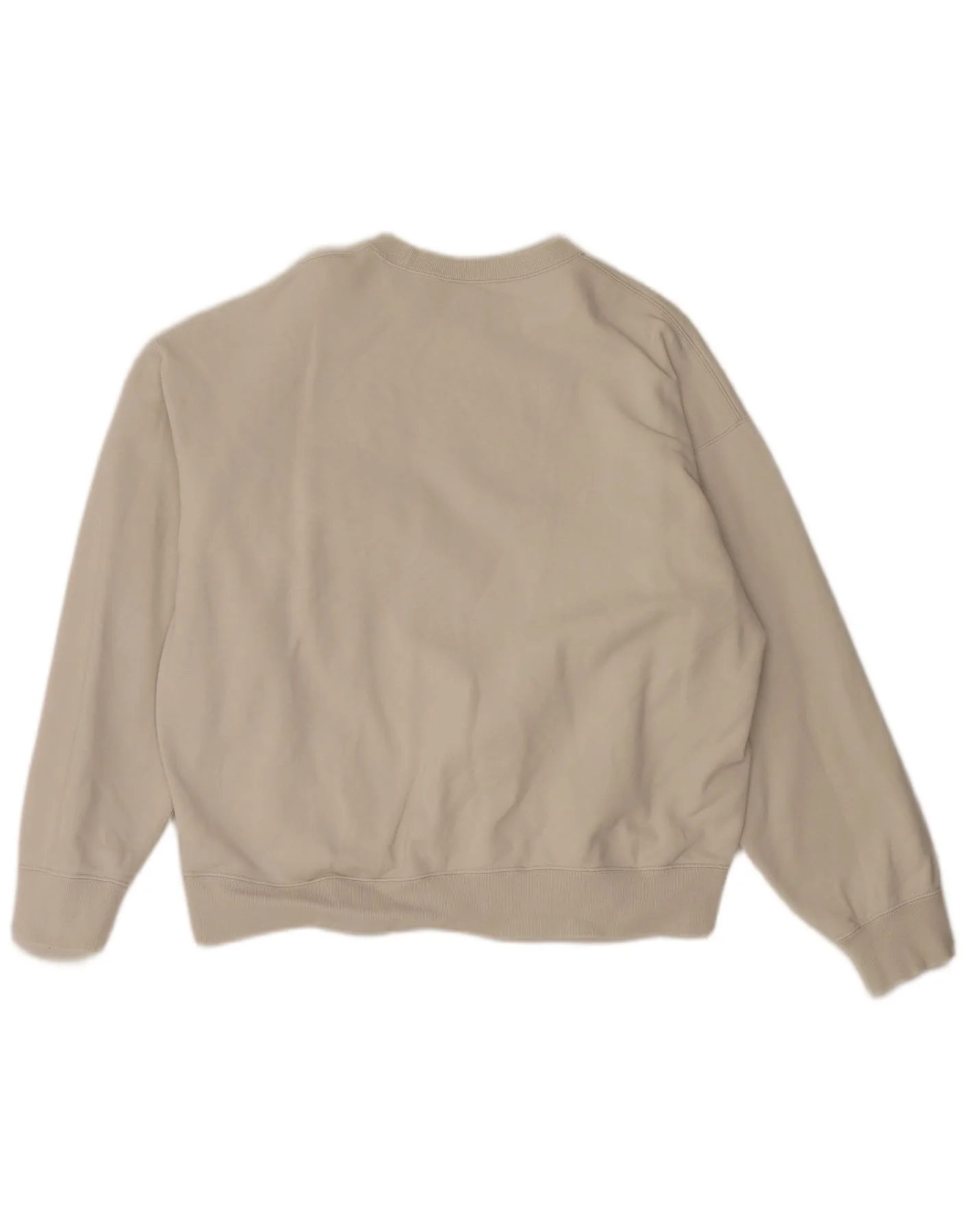 Nike Mens Sweatshirt Jumper Large Beige Cotton - Image 2
