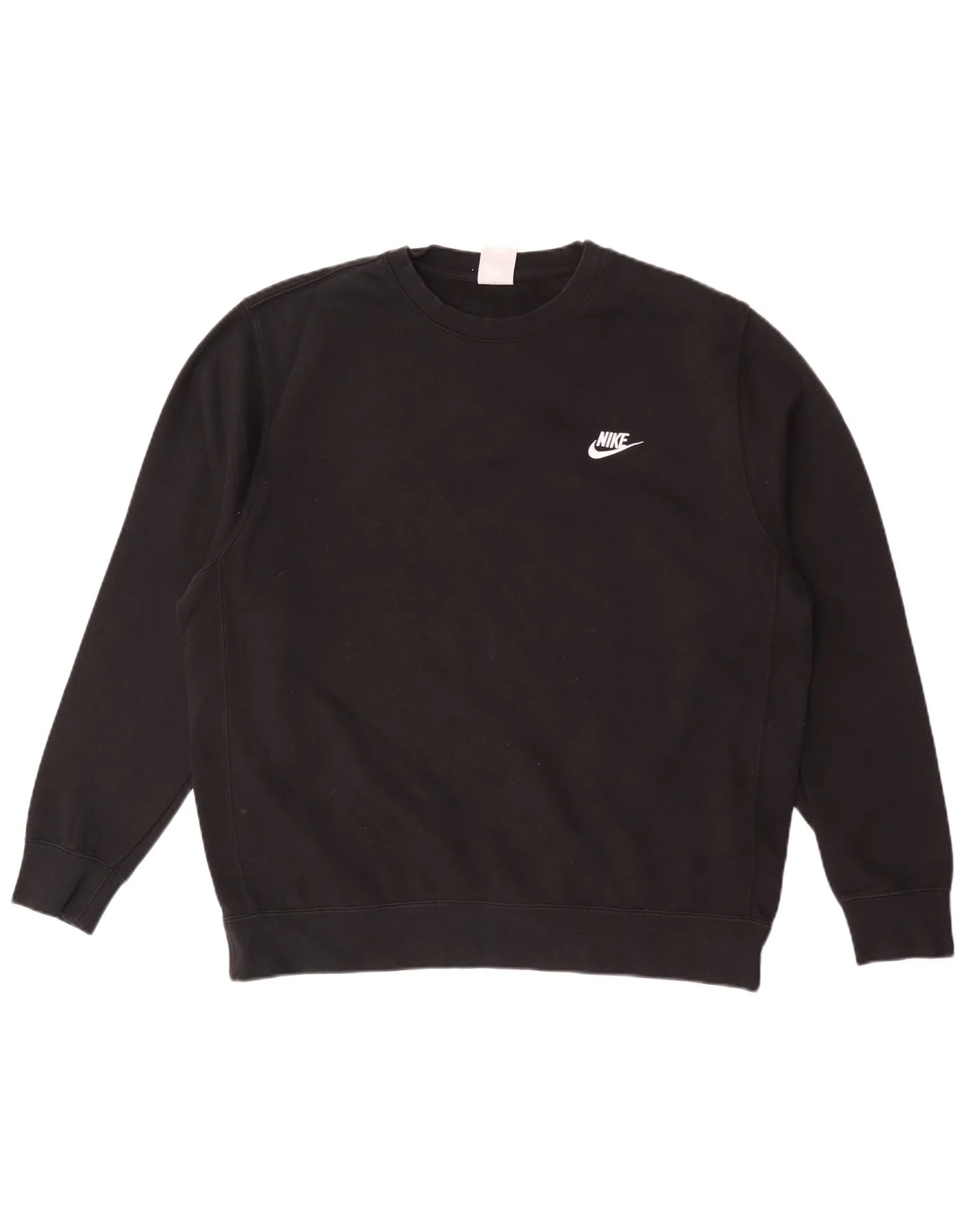 Nike Mens Sweatshirt Jumper Large Black Cotton