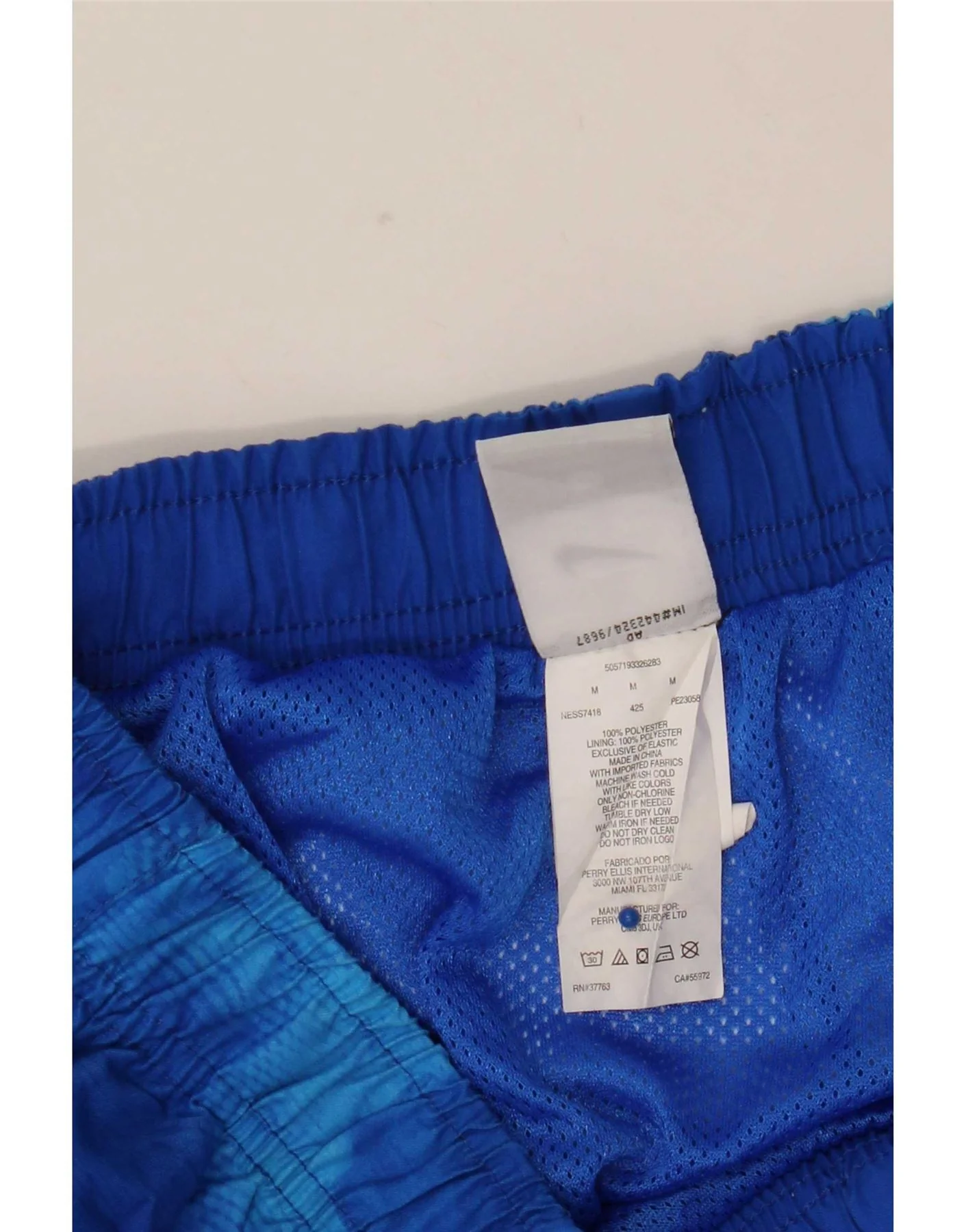 Nike Mens Swimming Shorts Medium Blue Tie Dye Polyester - Image 3