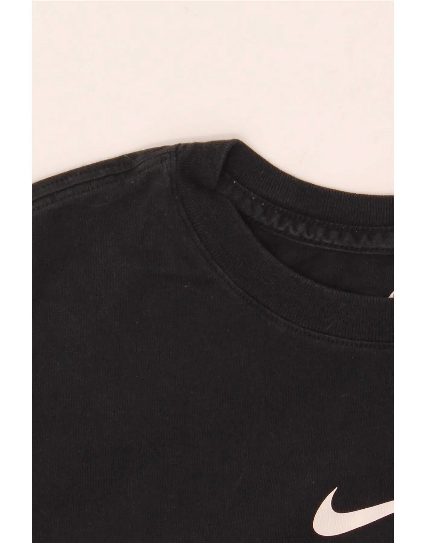 Nike Mens Swoosh Graphic T-Shirt Top Medium Black Cotton - Image 4