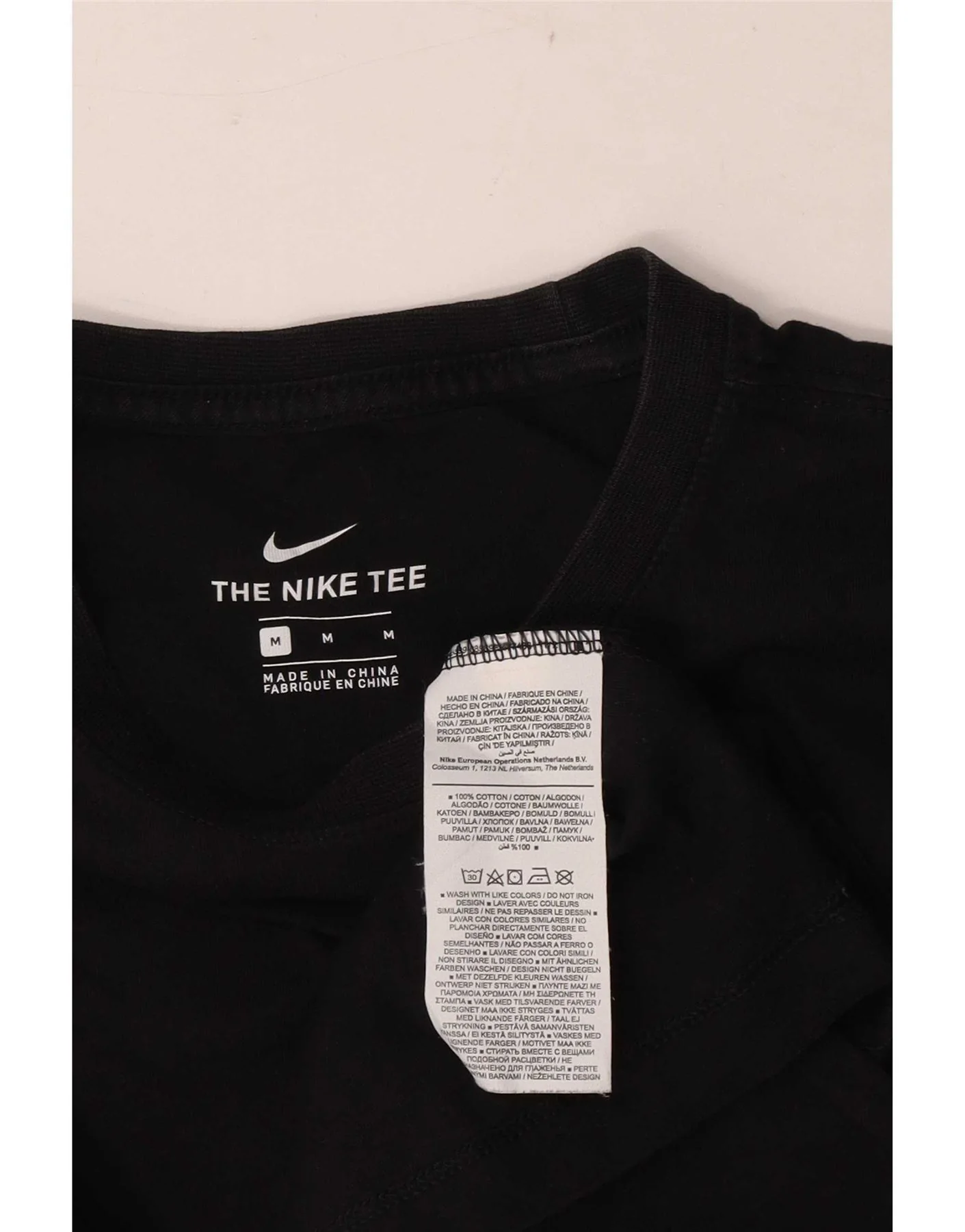 Nike Mens T-Shirt Top Medium Black Cotton - Image 3