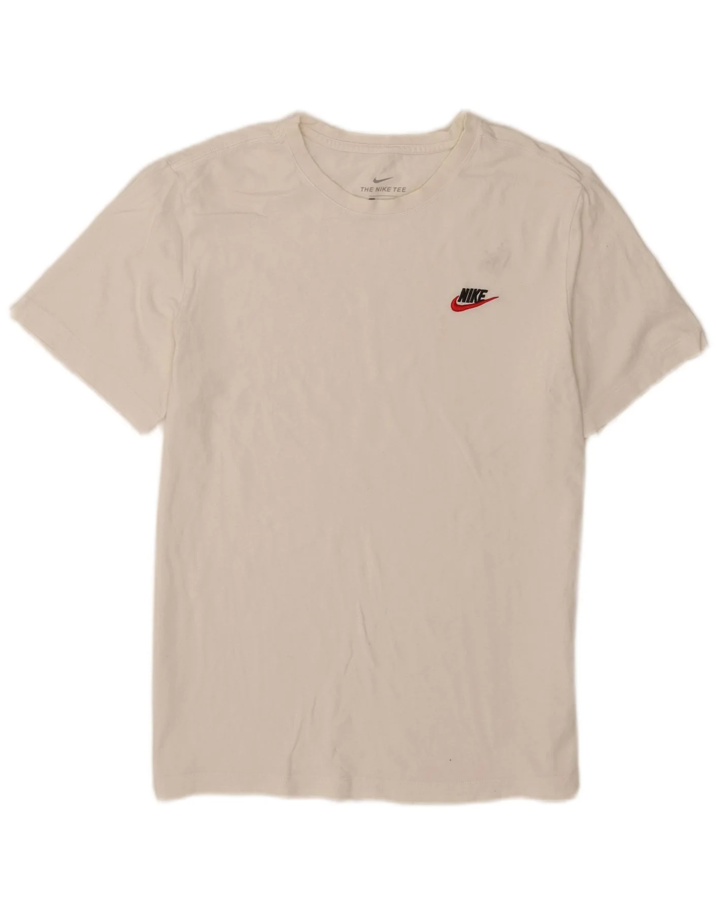 Nike Mens T-Shirt Top Medium White Cotton