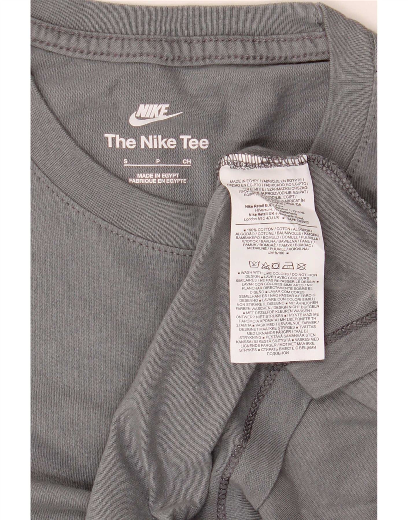 Nike Mens T-Shirt Top Small Grey Cotton - Image 5