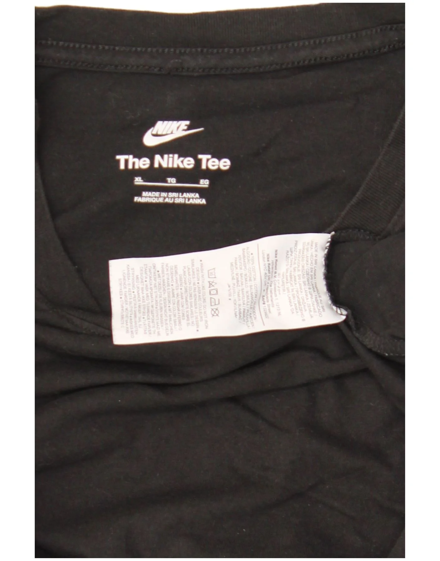 Nike Mens T-Shirt Top XL Black Cotton - Image 3