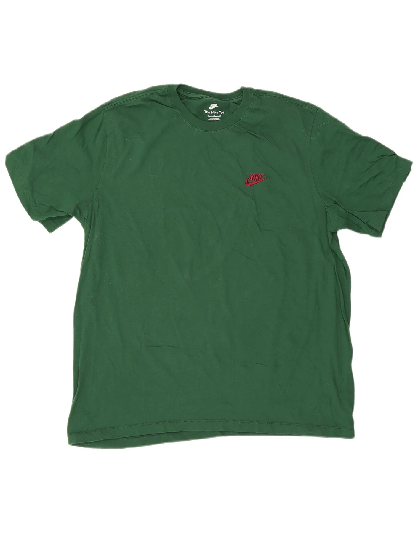 Nike Mens T-Shirt Top XL Green Cotton
