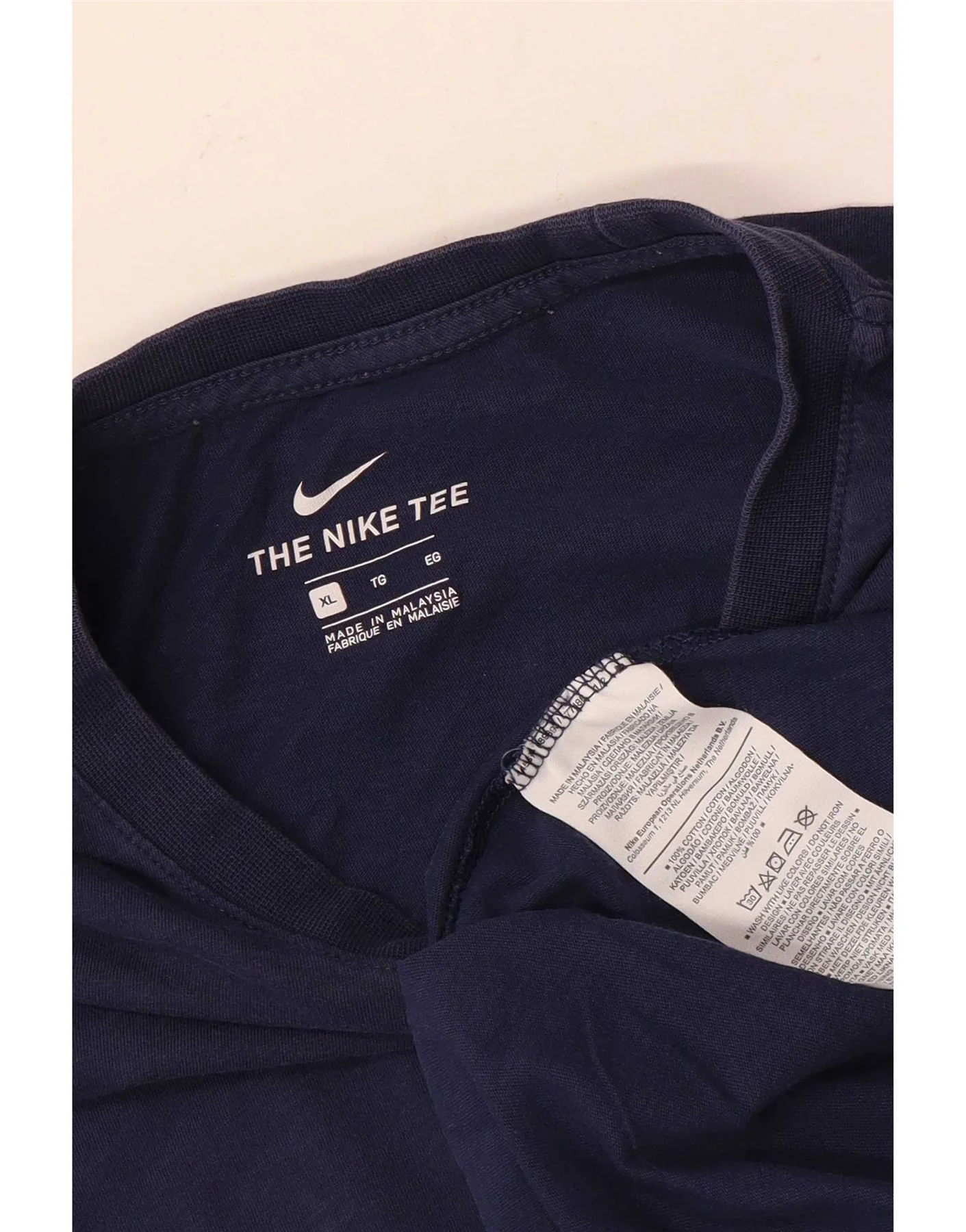 Nike Mens T-Shirt Top XL Navy Blue Cotton - Image 3