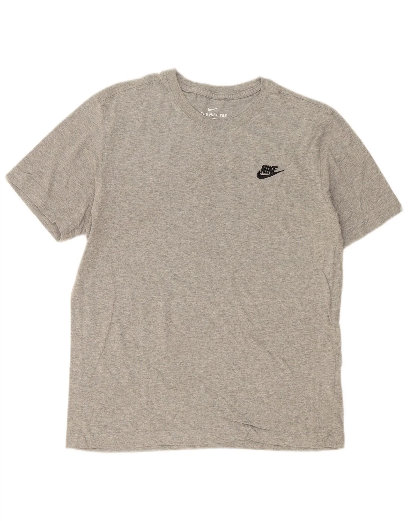 Nike Mens The Tee T-Shirt Top Medium Grey Cotton