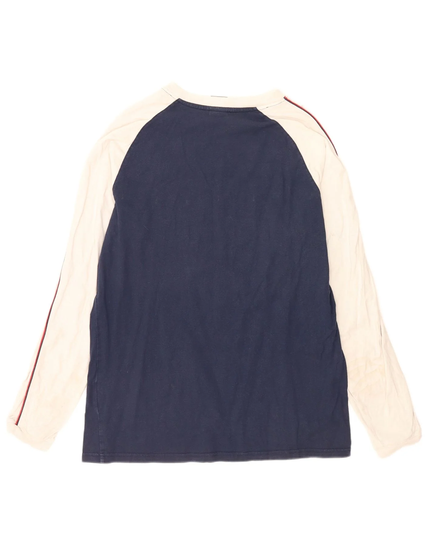 Nike Mens Top Long Sleeve UK 42/44 Large Navy Blue Colourblock - Image 2