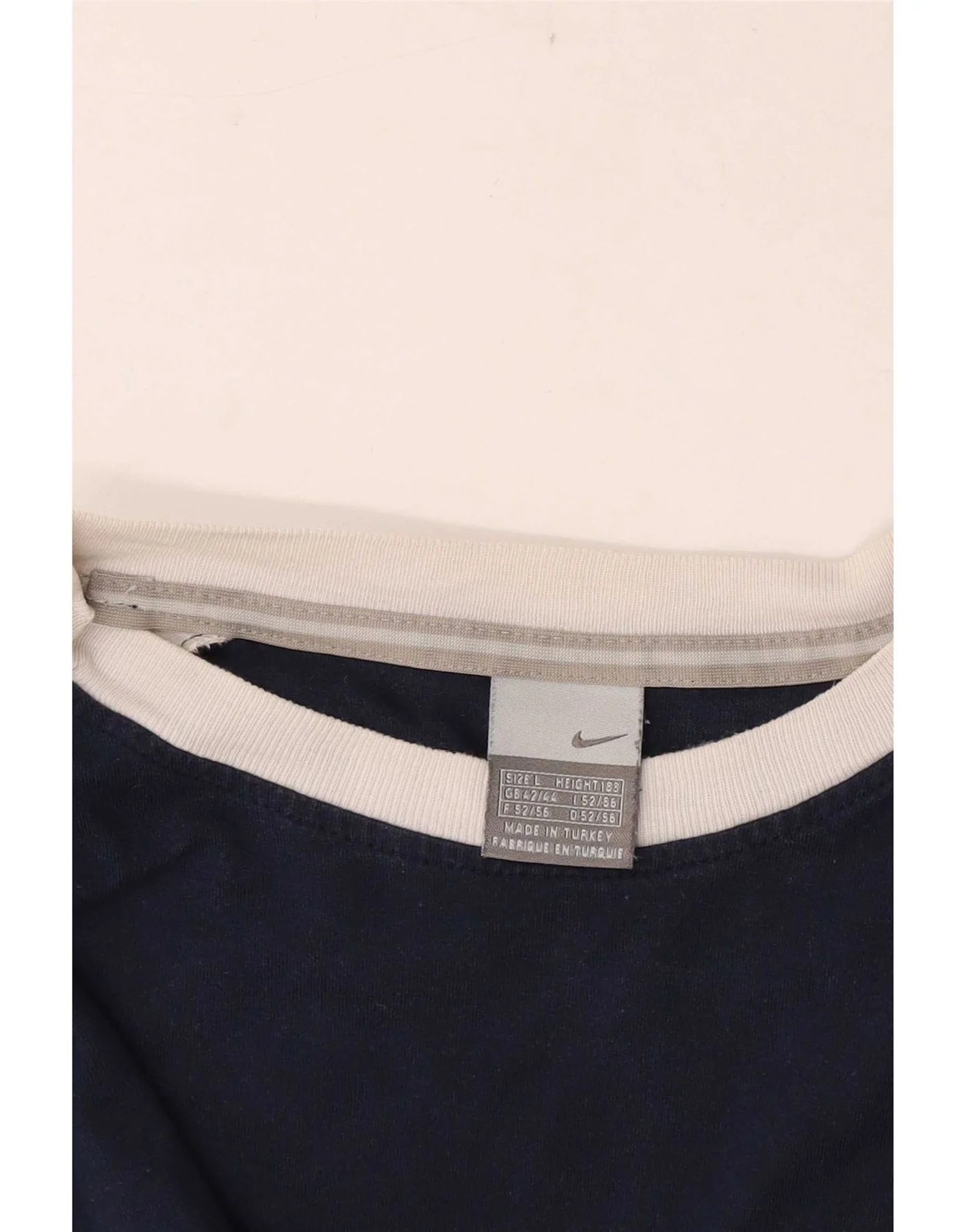 Nike Mens Top Long Sleeve UK 42/44 Large Navy Blue Colourblock - Image 4