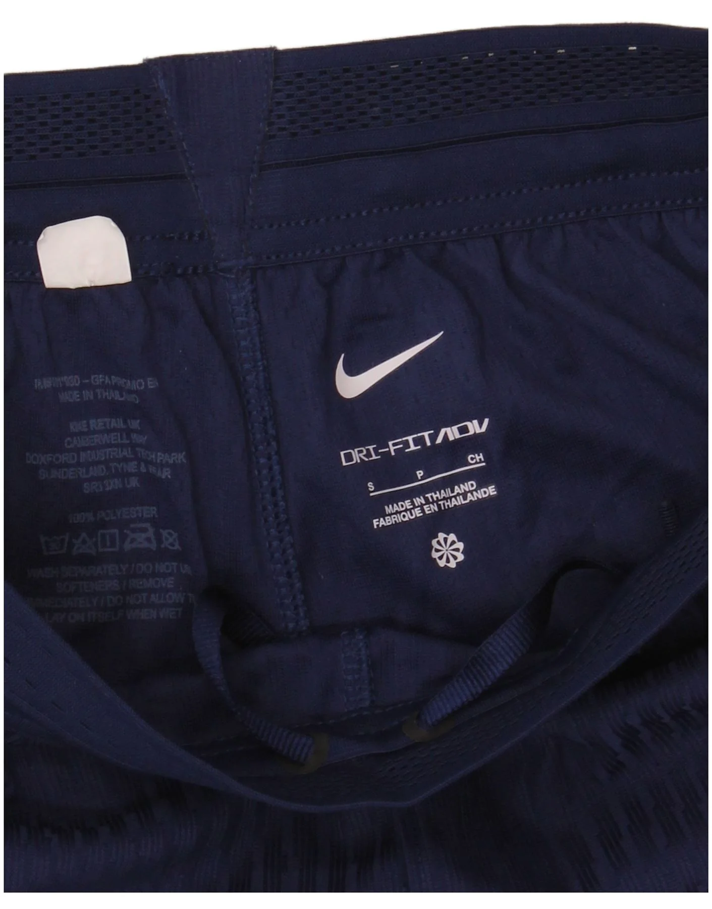 Nike Mens Tottenham Hotspur Sport Shorts Small Navy Blue Striped Polyester - Image 3