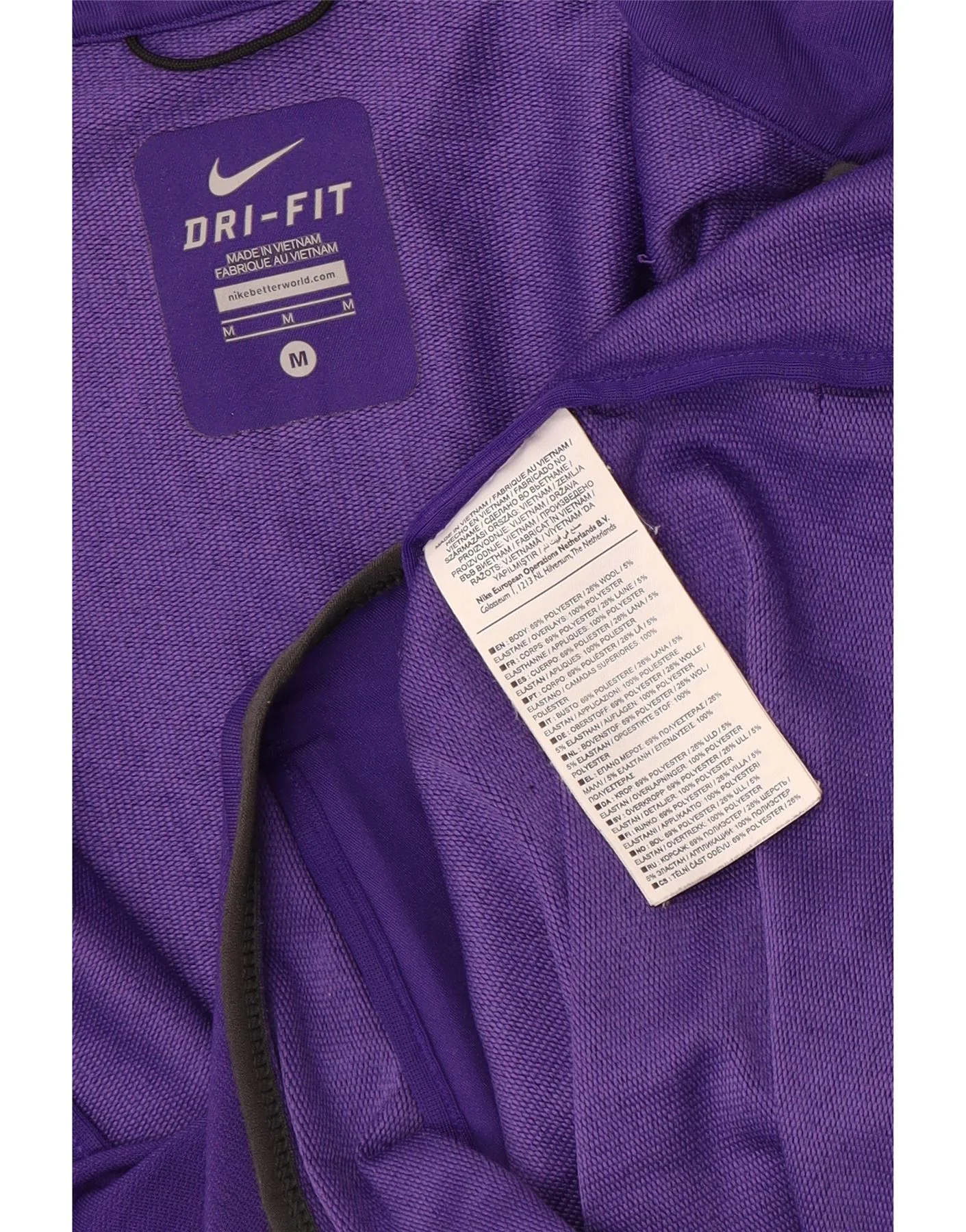 Nike Mens Tracksuit Top Jacket Medium Purple Polyester - Image 3
