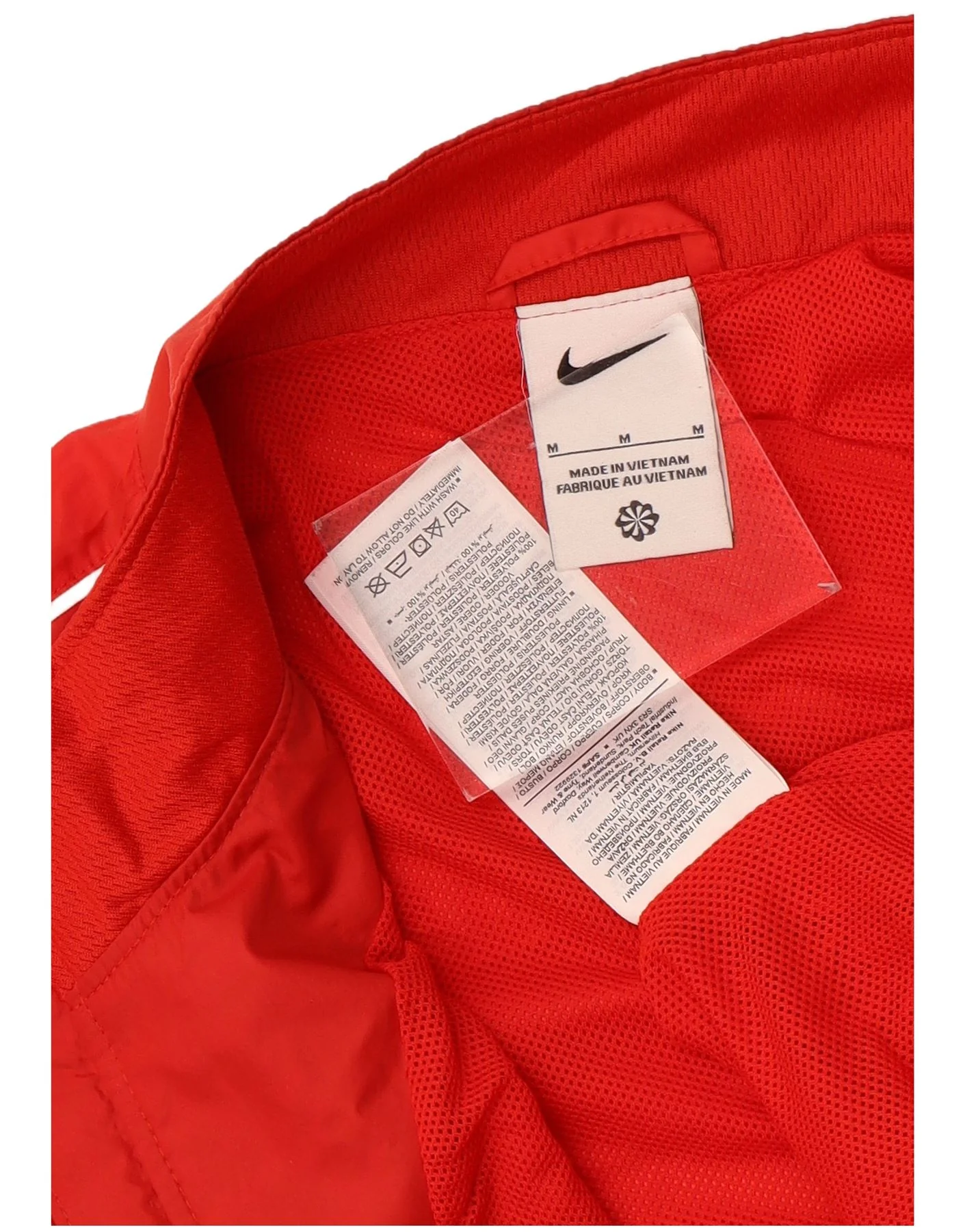 Nike Mens Tracksuit Top Jacket Medium Red Polyester - Image 3
