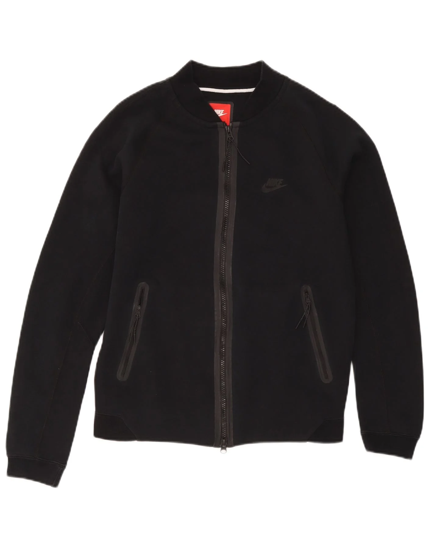 Nike Mens Tracksuit Top Jacket Small Black Cotton