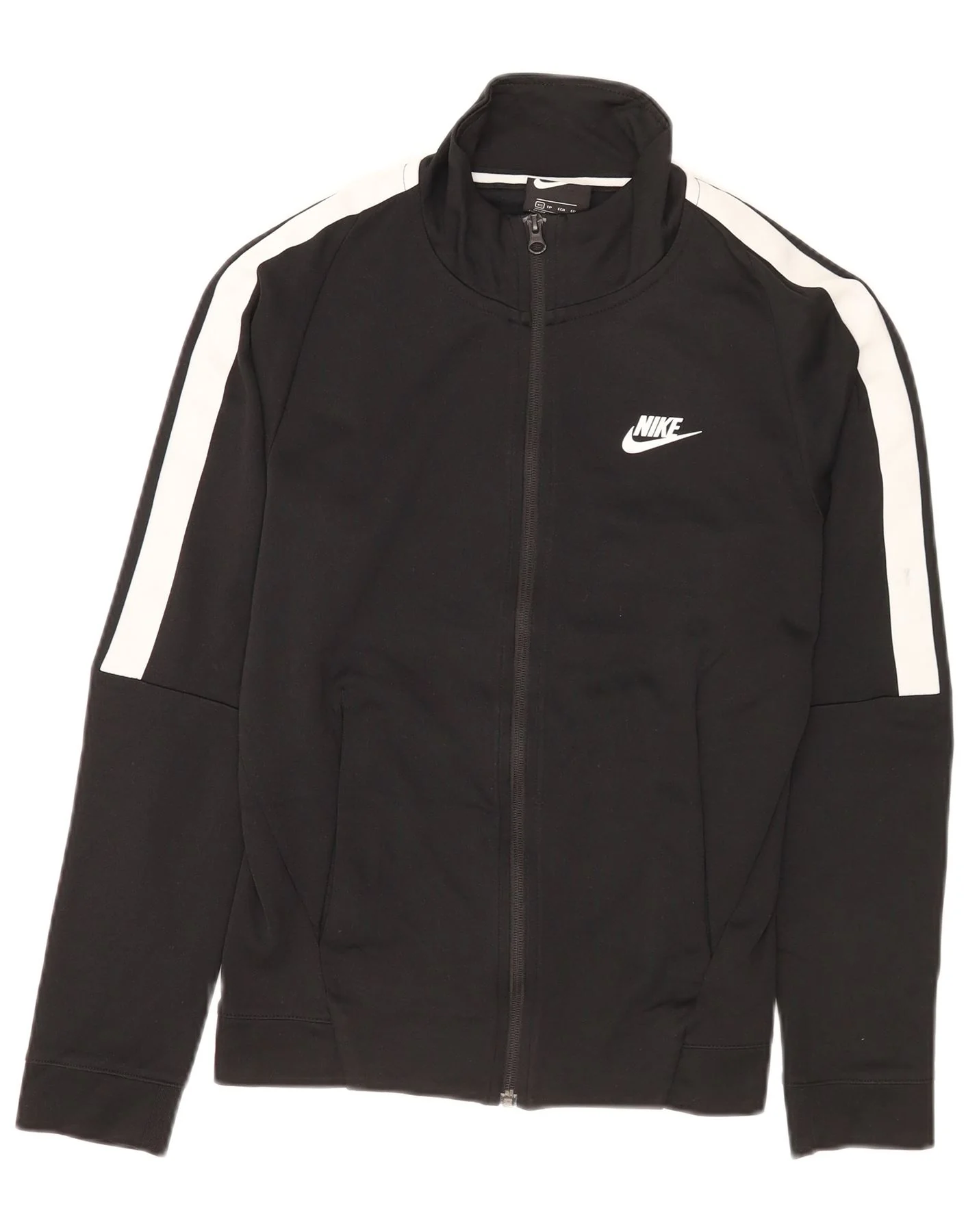 Nike Mens Tracksuit Top Jacket XS Black Colourblock Cotton