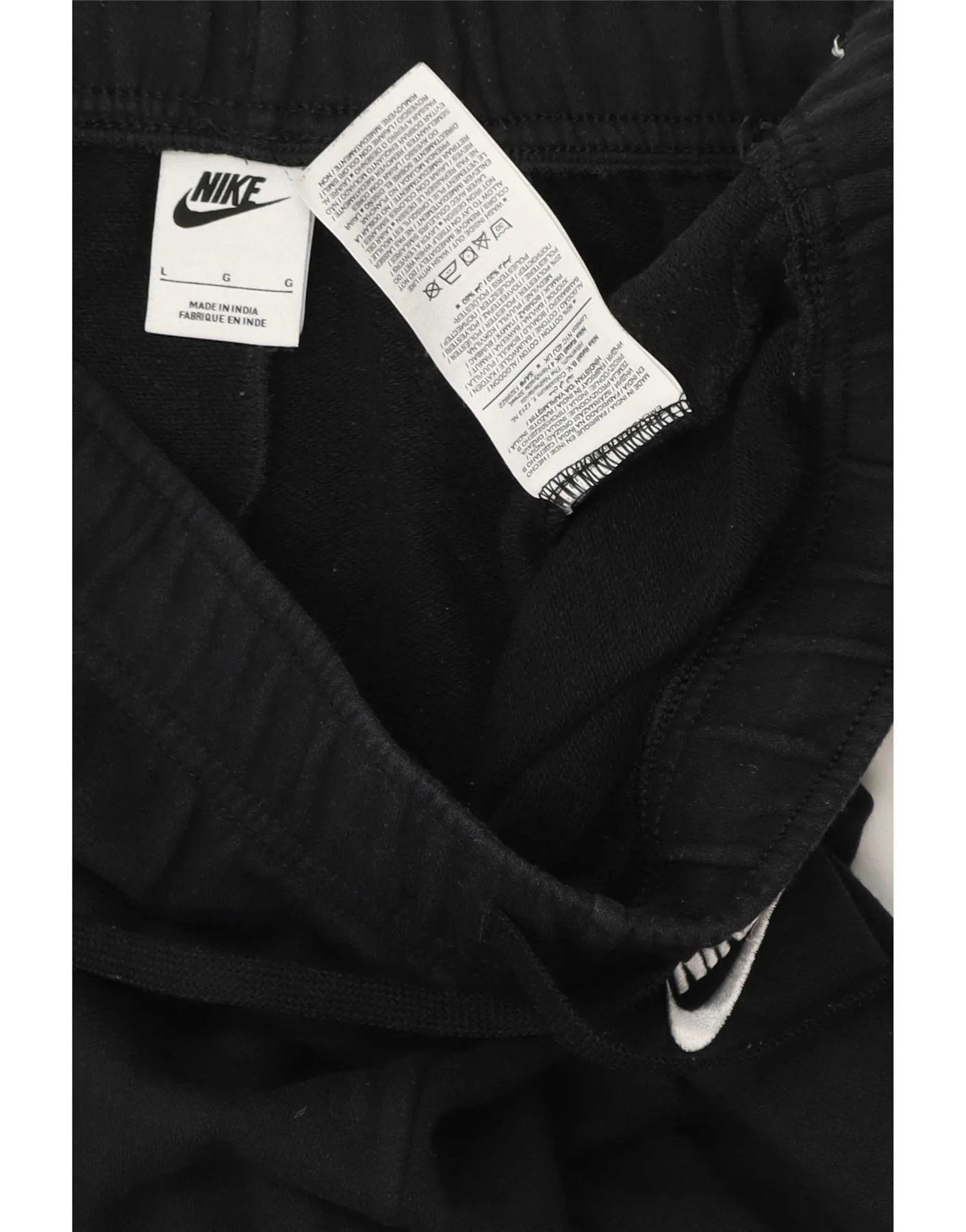 Nike Mens Tracksuit Trousers Joggers Large Black Cotton - Image 3