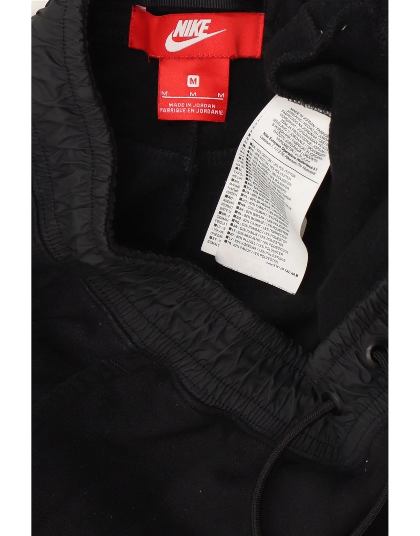 Nike Mens Tracksuit Trousers Joggers Medium Black Cotton - Image 3