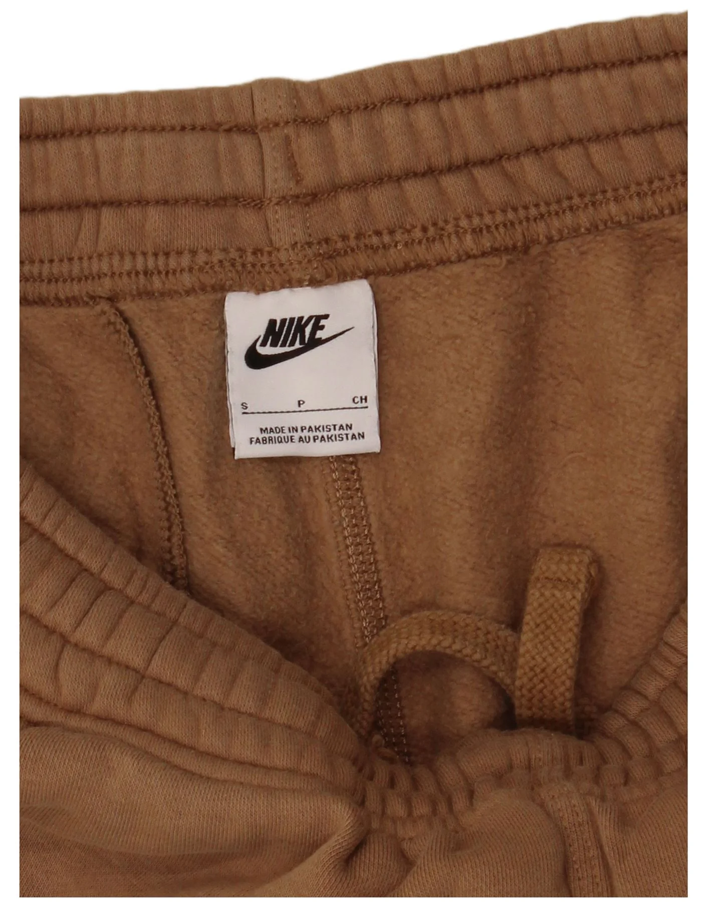 Nike Mens Tracksuit Trousers Joggers Small Beige Cotton - Image 3
