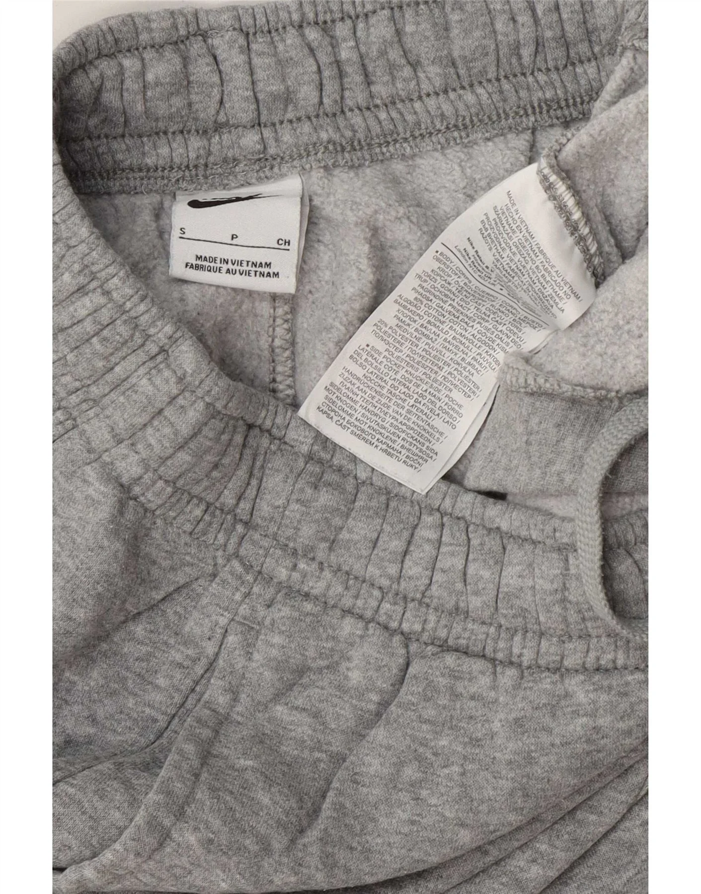 Nike Mens Tracksuit Trousers Joggers Small Grey Colourblock Cotton - Image 3