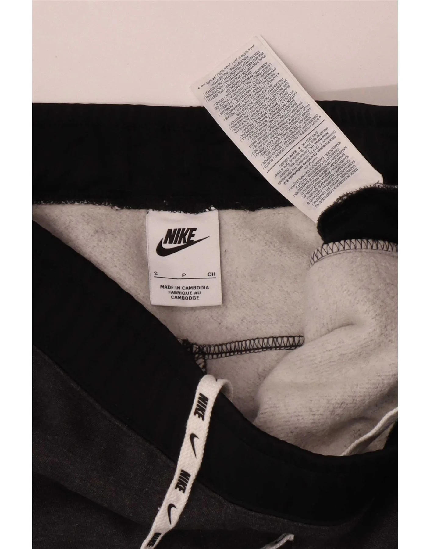 Nike Mens Tracksuit Trousers Joggers Small Grey Colourblock Cotton - Image 3