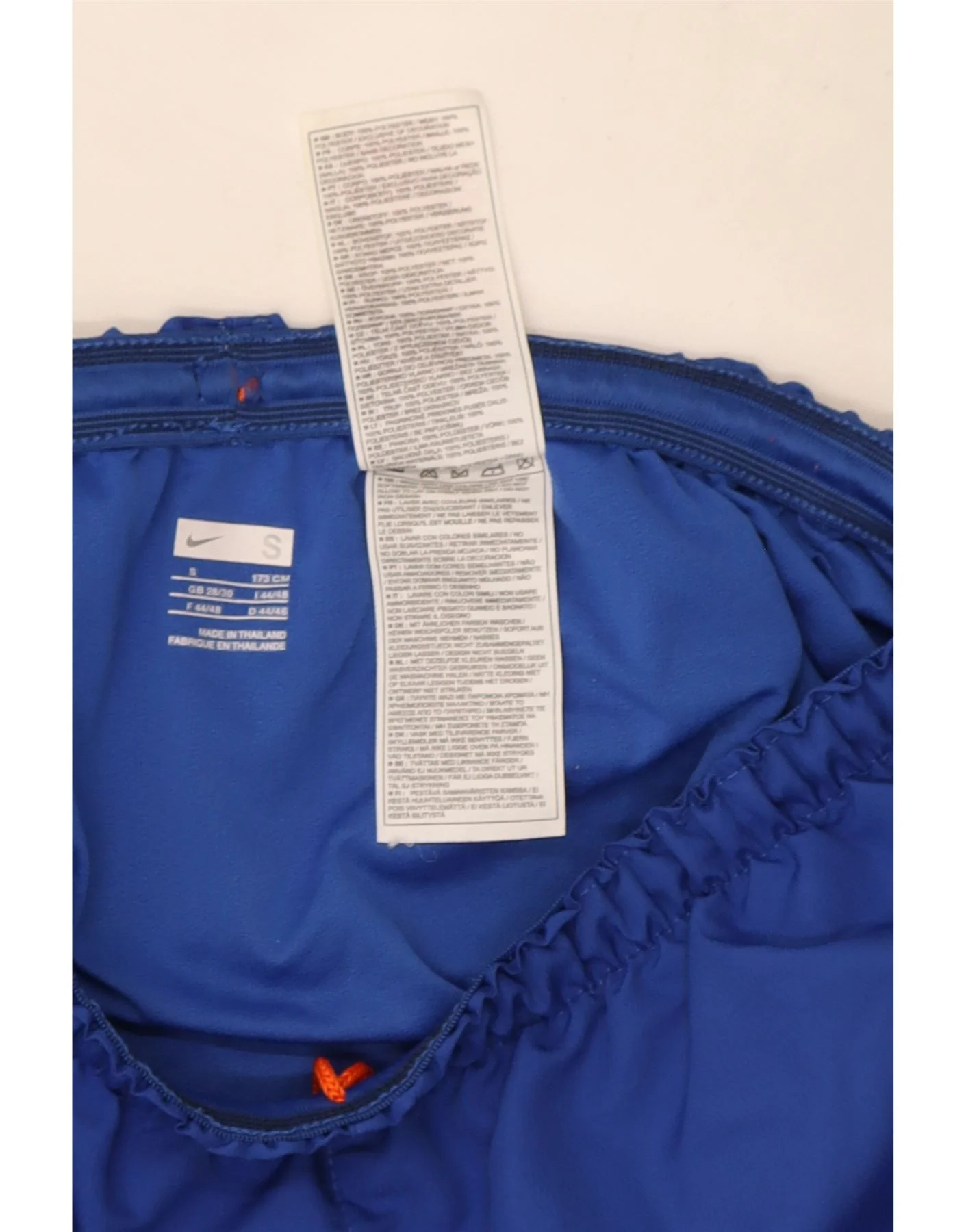Nike Mens Valencia Sport Shorts Small Blue Polyester - Image 3