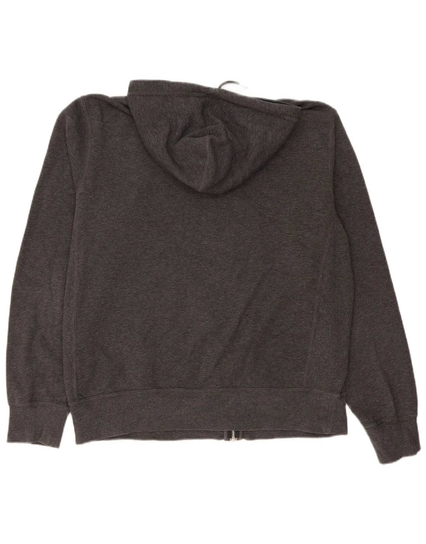 Nike Mens Zip Hoodie Sweater Large Grey Cotton - Image 2