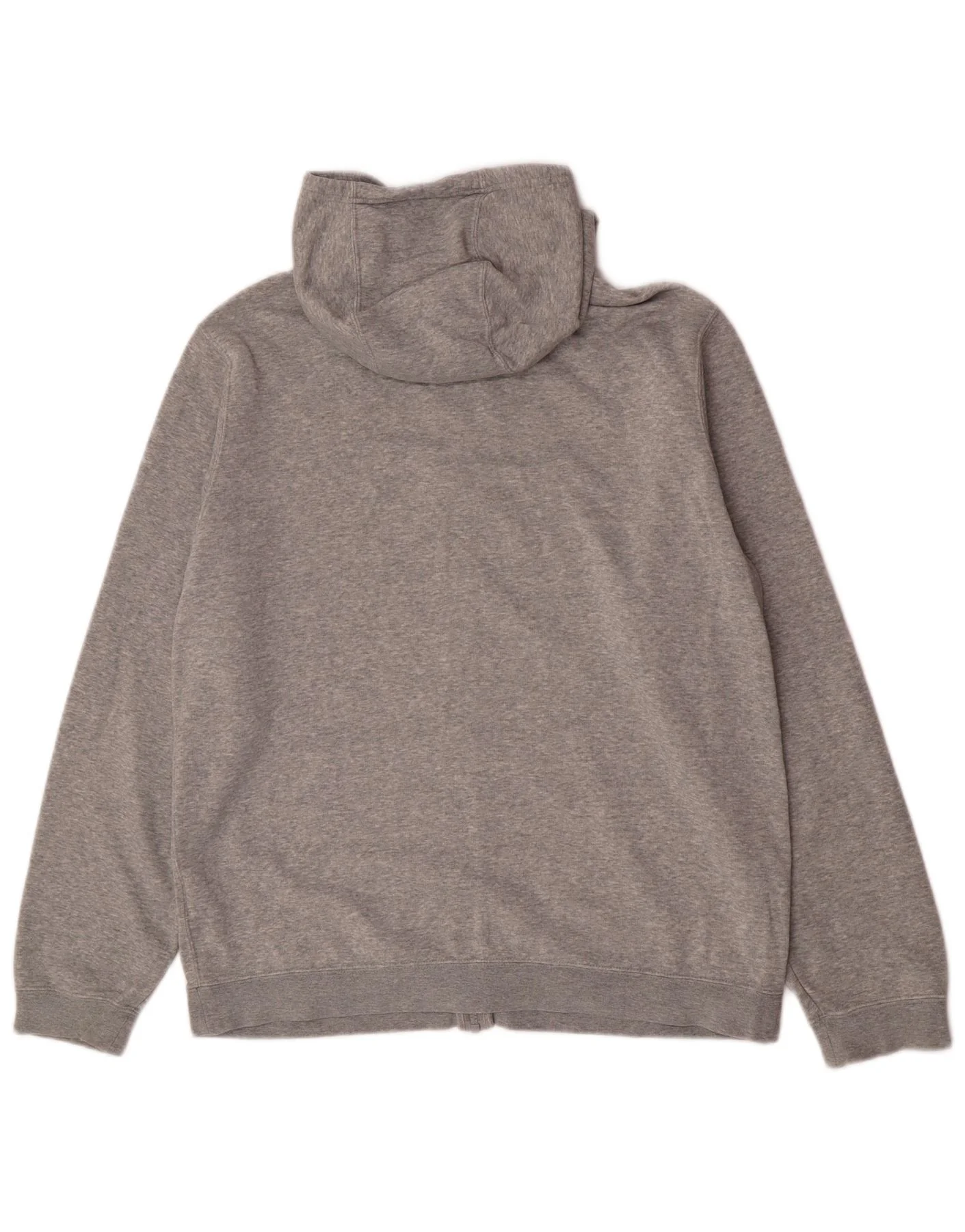 Nike Mens Zip Hoodie Sweater Large Grey Cotton Sports - Image 2