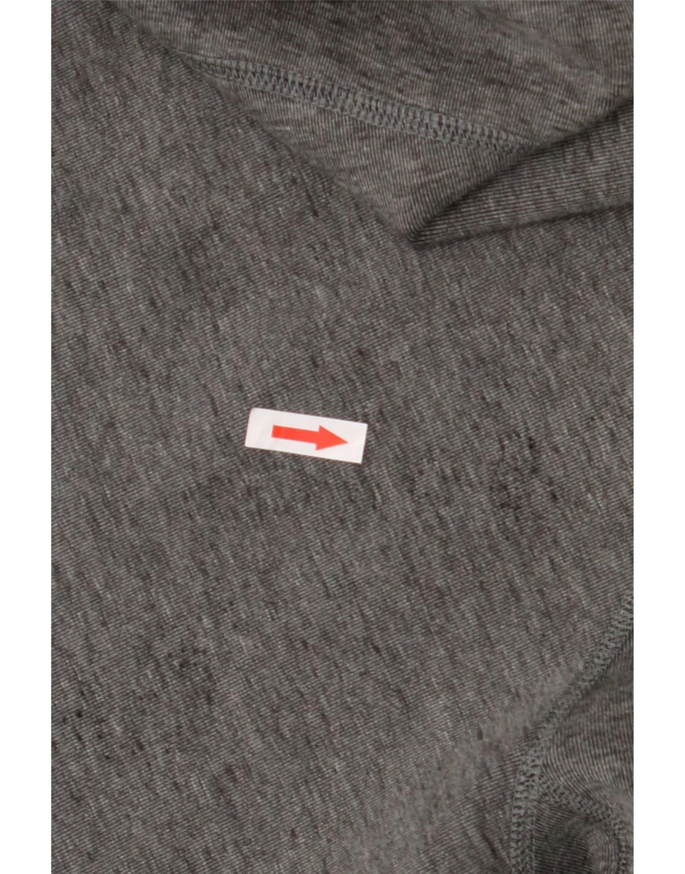 Nike Mens Zip Hoodie Sweater Large Grey Flecked Cotton - Image 3