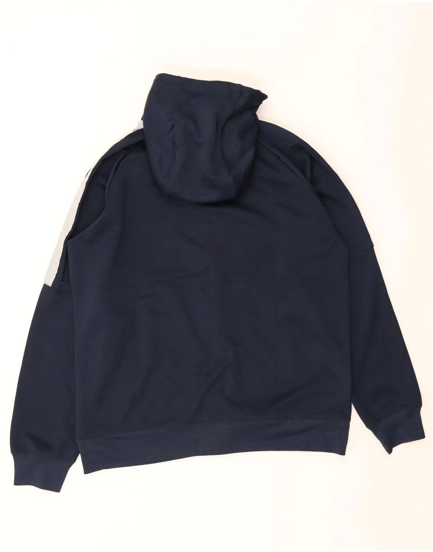 Nike Mens Zip Hoodie Sweater Large Navy Blue Colourblock Polyester - Image 2