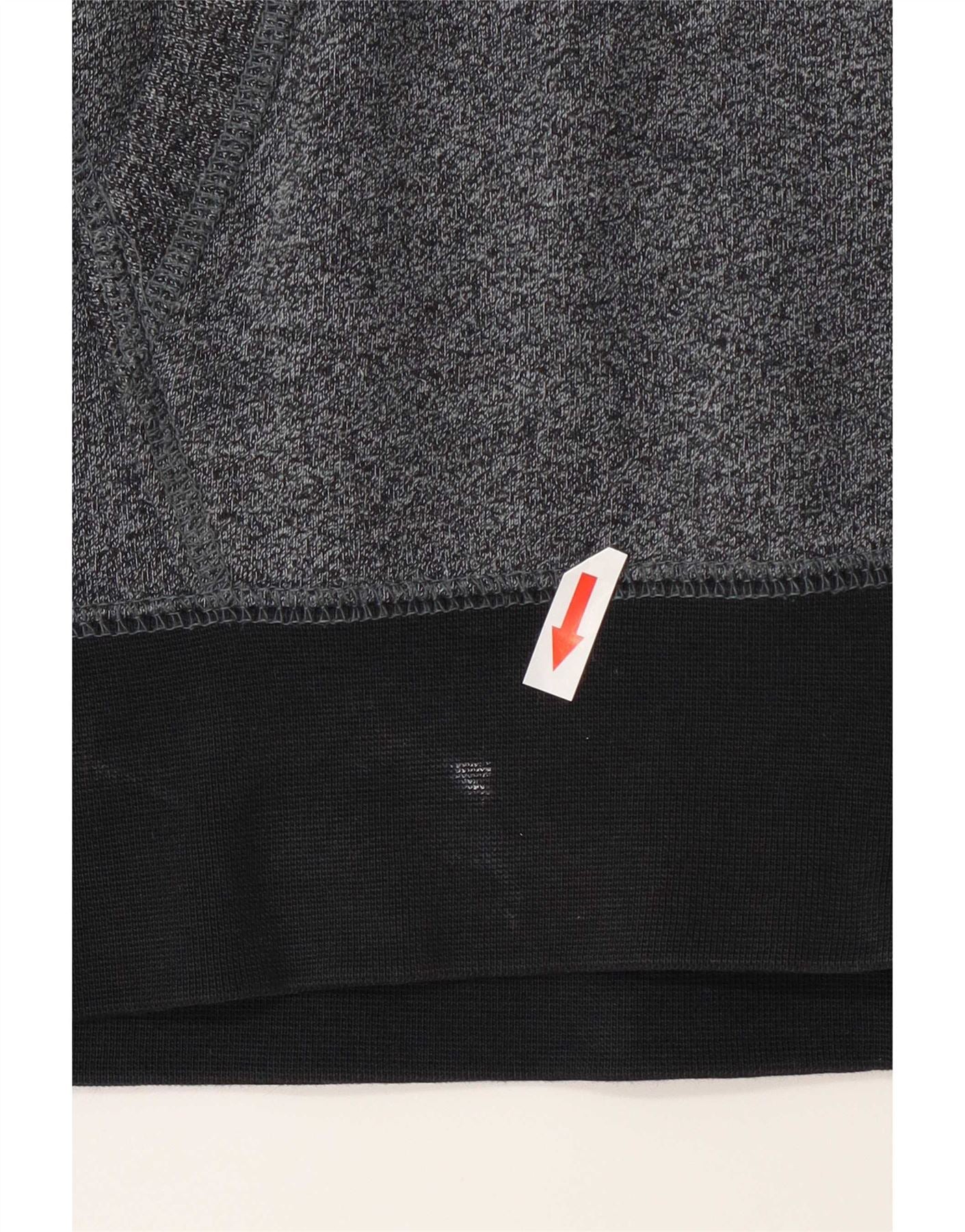 Nike Mens Zip Hoodie Sweater Medium Navy Blue Flecked Cotton - Image 3