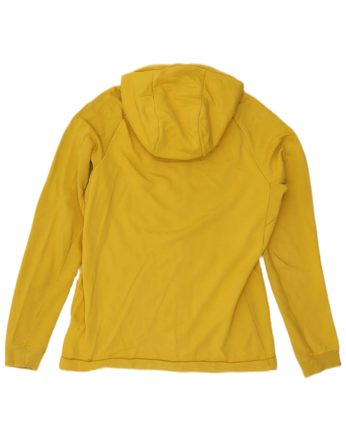 Nike Mens Zip Hoodie Sweater Medium Yellow Cotton - Image 2