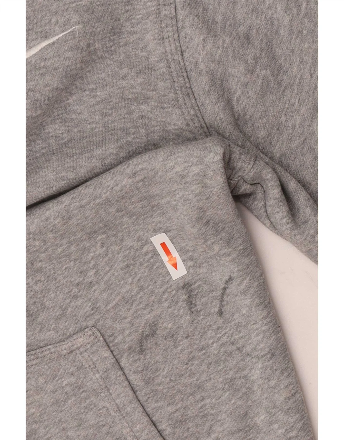 Nike Mens Zip Hoodie Sweater Small Grey Flecked Cotton - Image 3