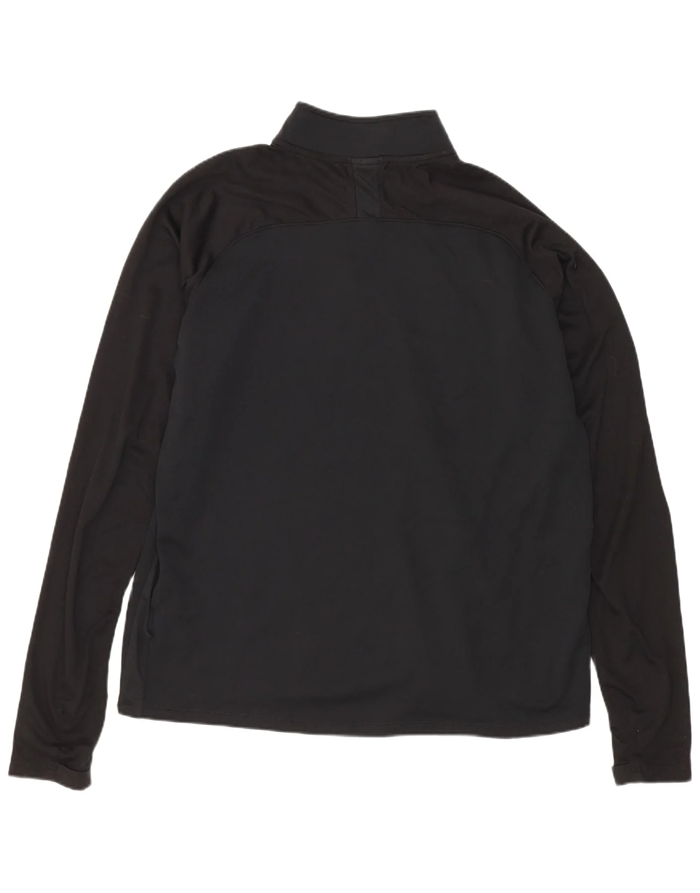 Nike Mens Zip Neck Regular Fit Top Long Sleeve Large Black Polyester Sports - Image 2