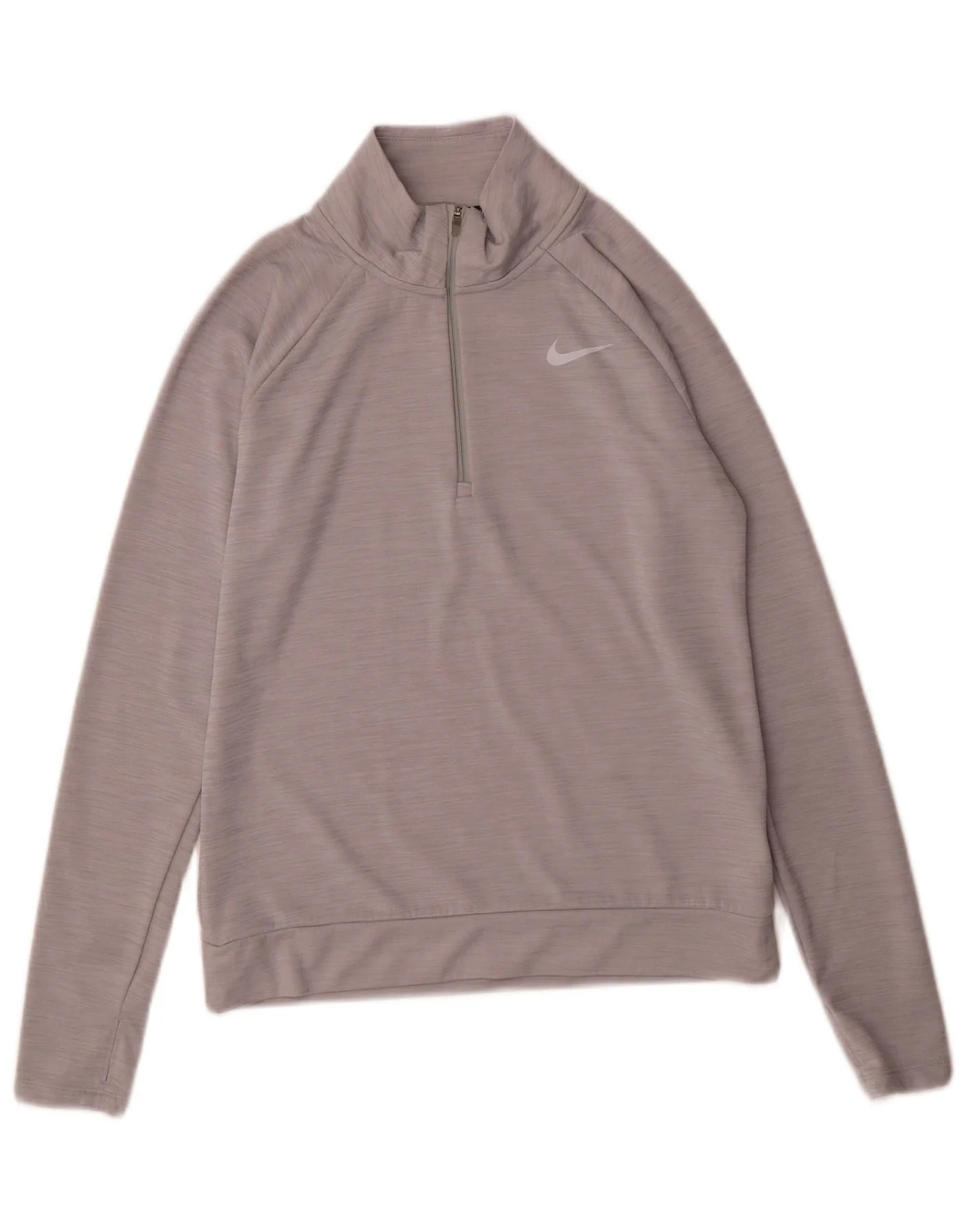 Nike Mens Zip Neck Regular Fit Tracksuit Top XS Grey Flecked Sports