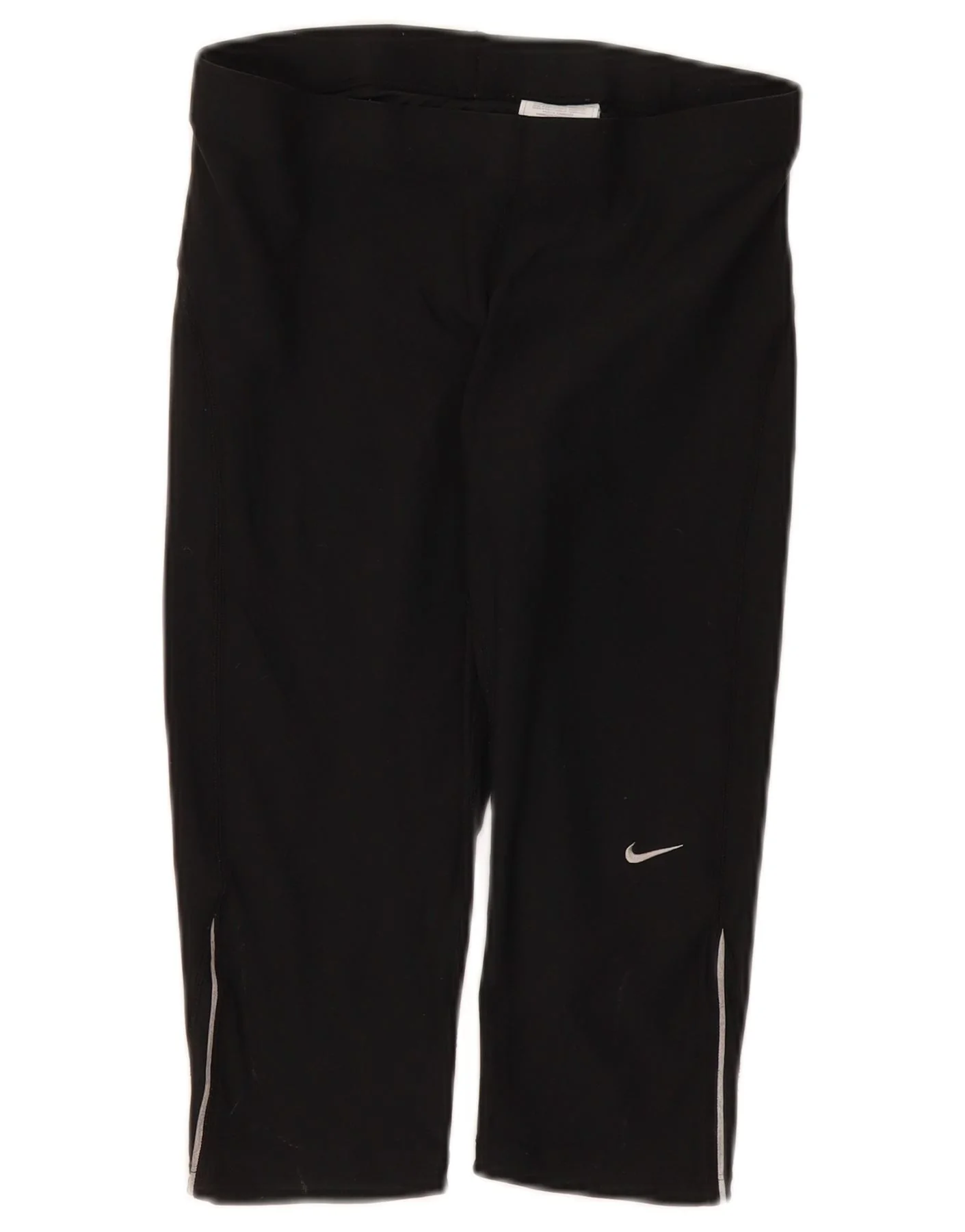 Nike Womens Capri Leggings UK 10/12 Medium Black Polyester