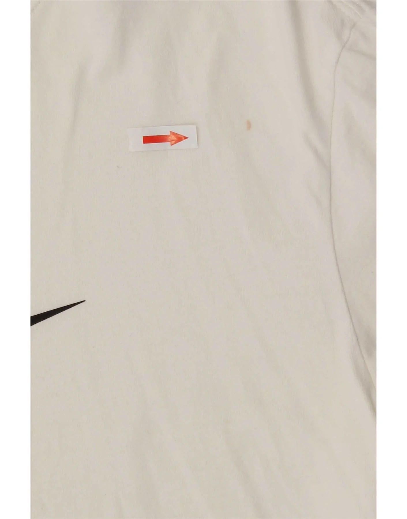 Nike Womens Crop Graphic T-Shirt Top UK 14 Medium White Cotton - Image 3
