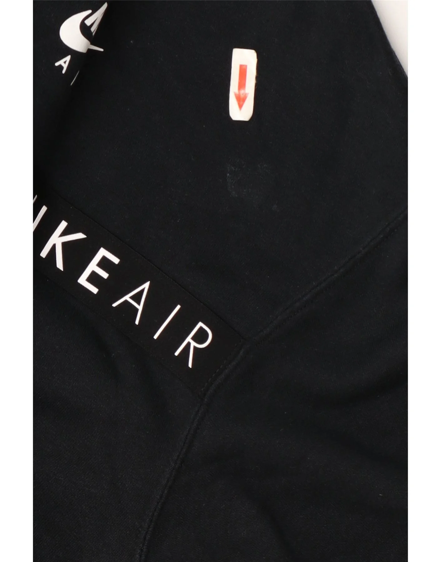 Nike Womens Crop Graphic Zip Neck Sweatshirt Jumper UK 14 Medium Navy Blue - Image 3