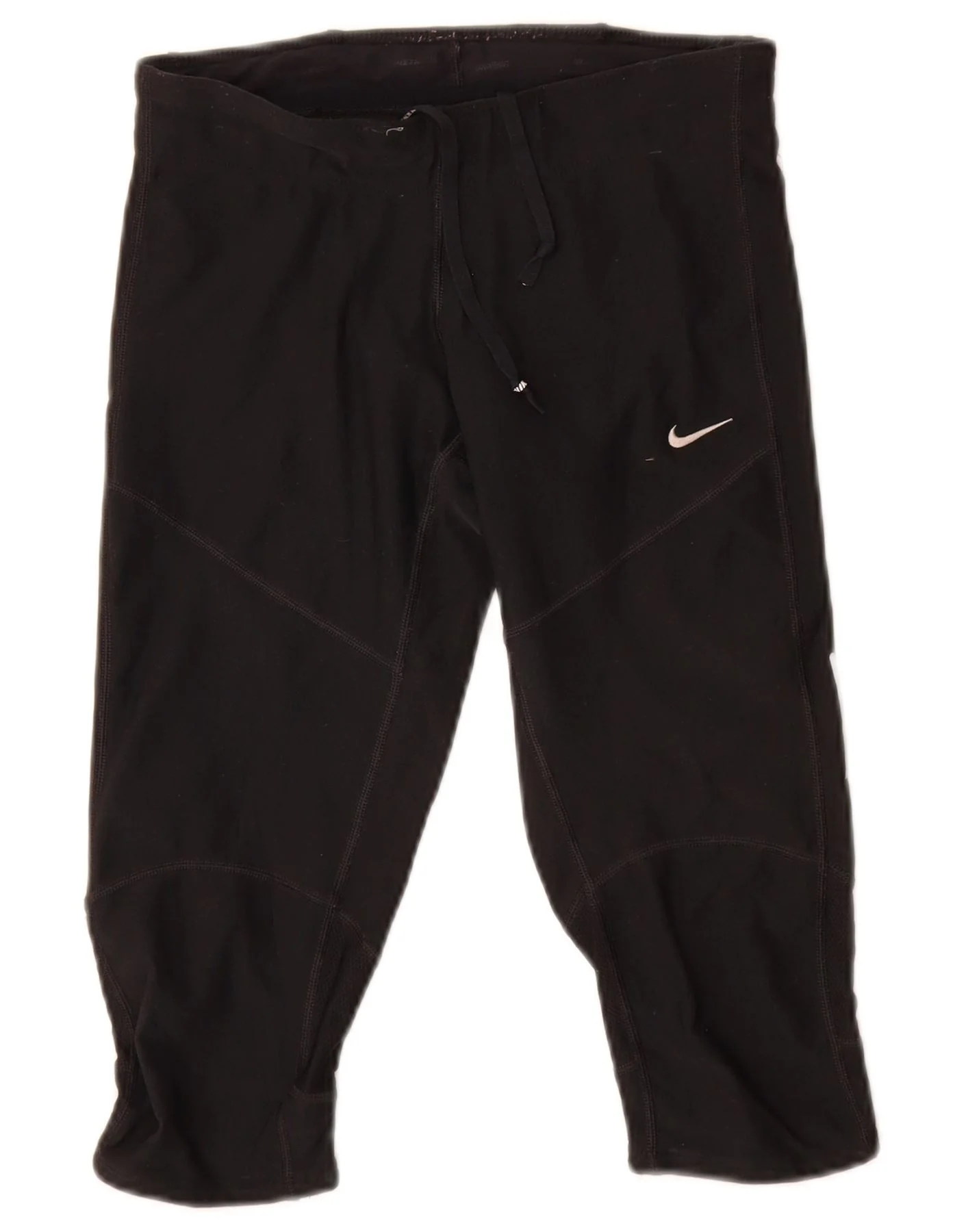 Nike Womens Dri Fit Bermuda Sport Shorts UK 4 XS Black Polyester