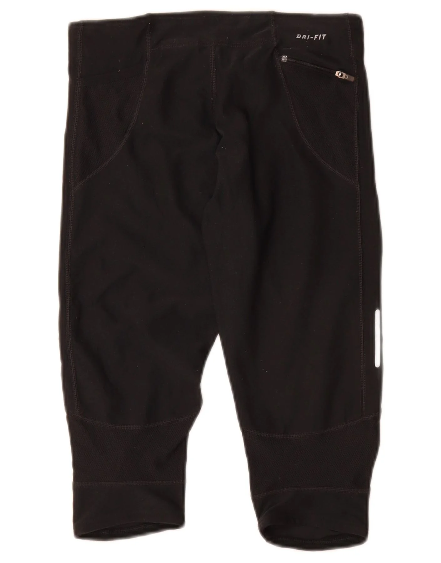 Nike Womens Dri Fit Bermuda Sport Shorts UK 4 XS Black Polyester - Image 2