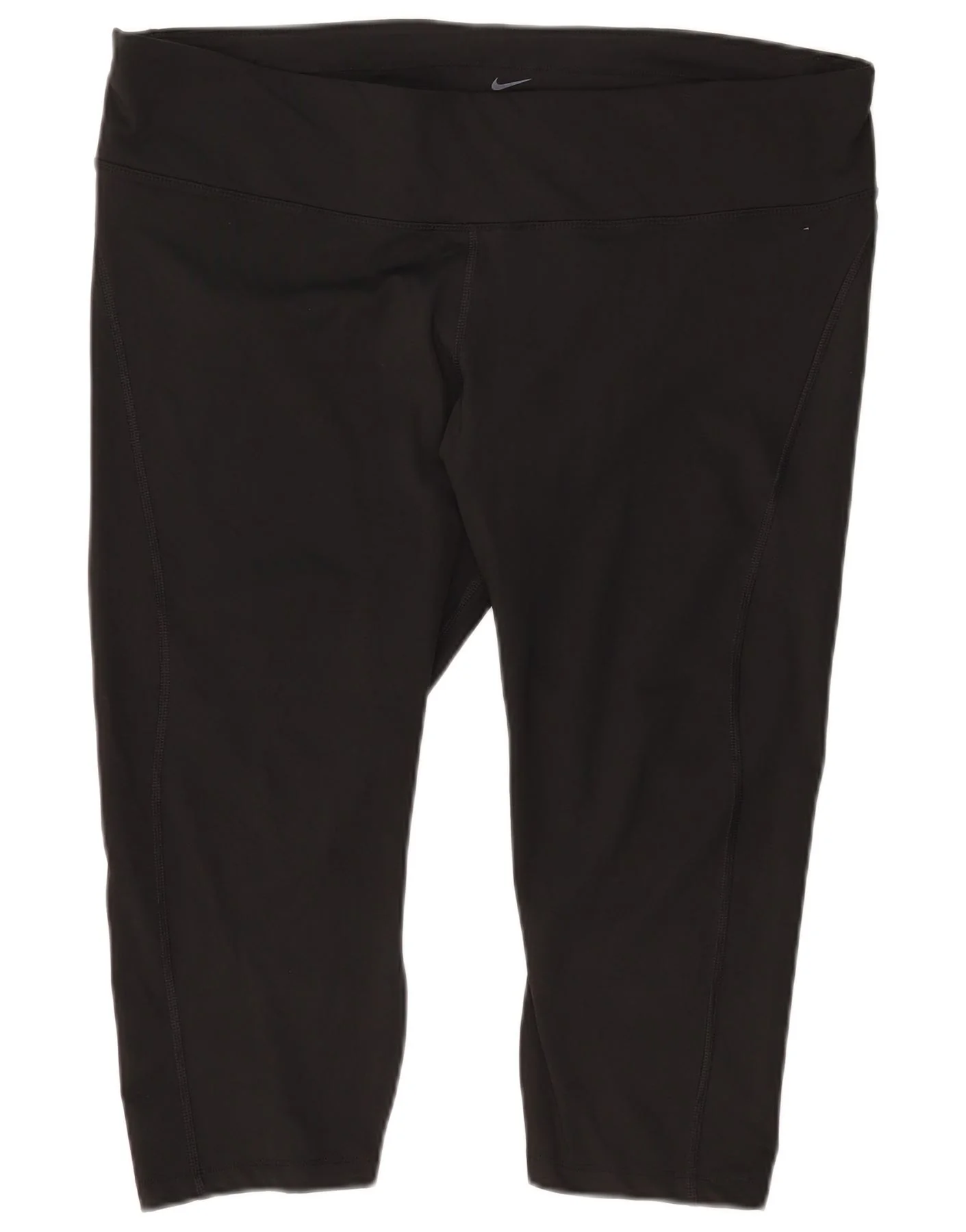 Nike Womens Dri Fit Capri Leggings UK 22 3XL Black Polyester