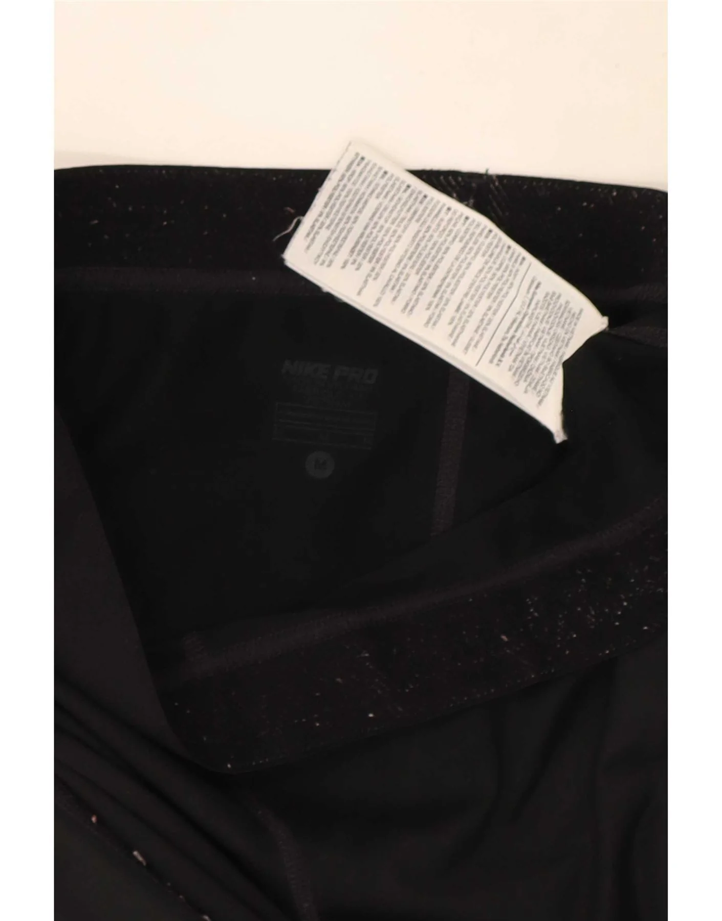 Nike Womens Dri Fit Graphic Leggings UK 12 Medium Black Polyester - Image 3