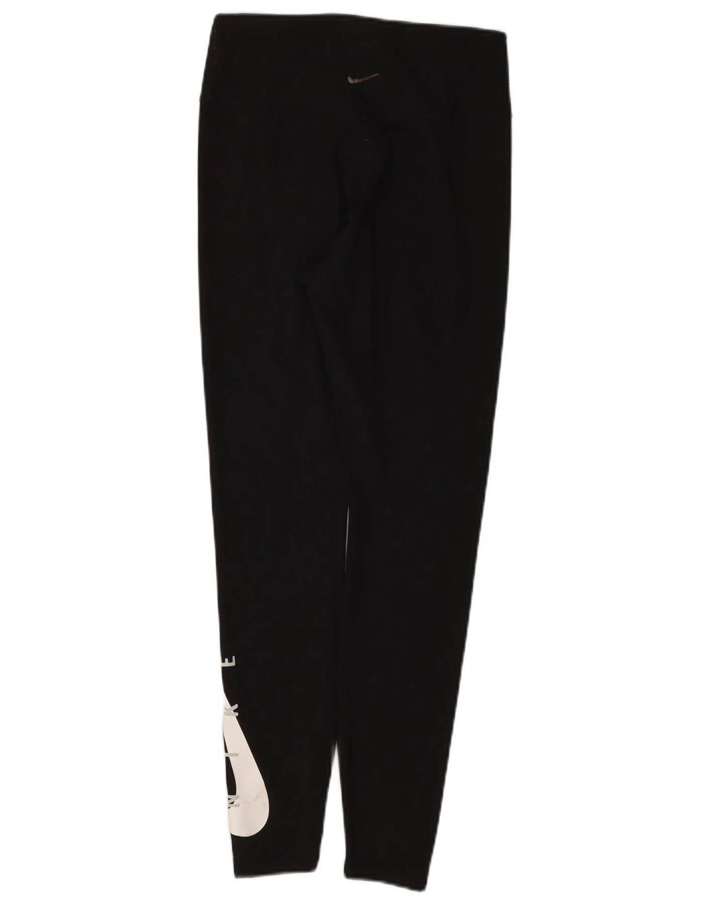 Nike Womens Dri Fit Graphic Leggings UK 12 Medium Black Polyester - Image 2
