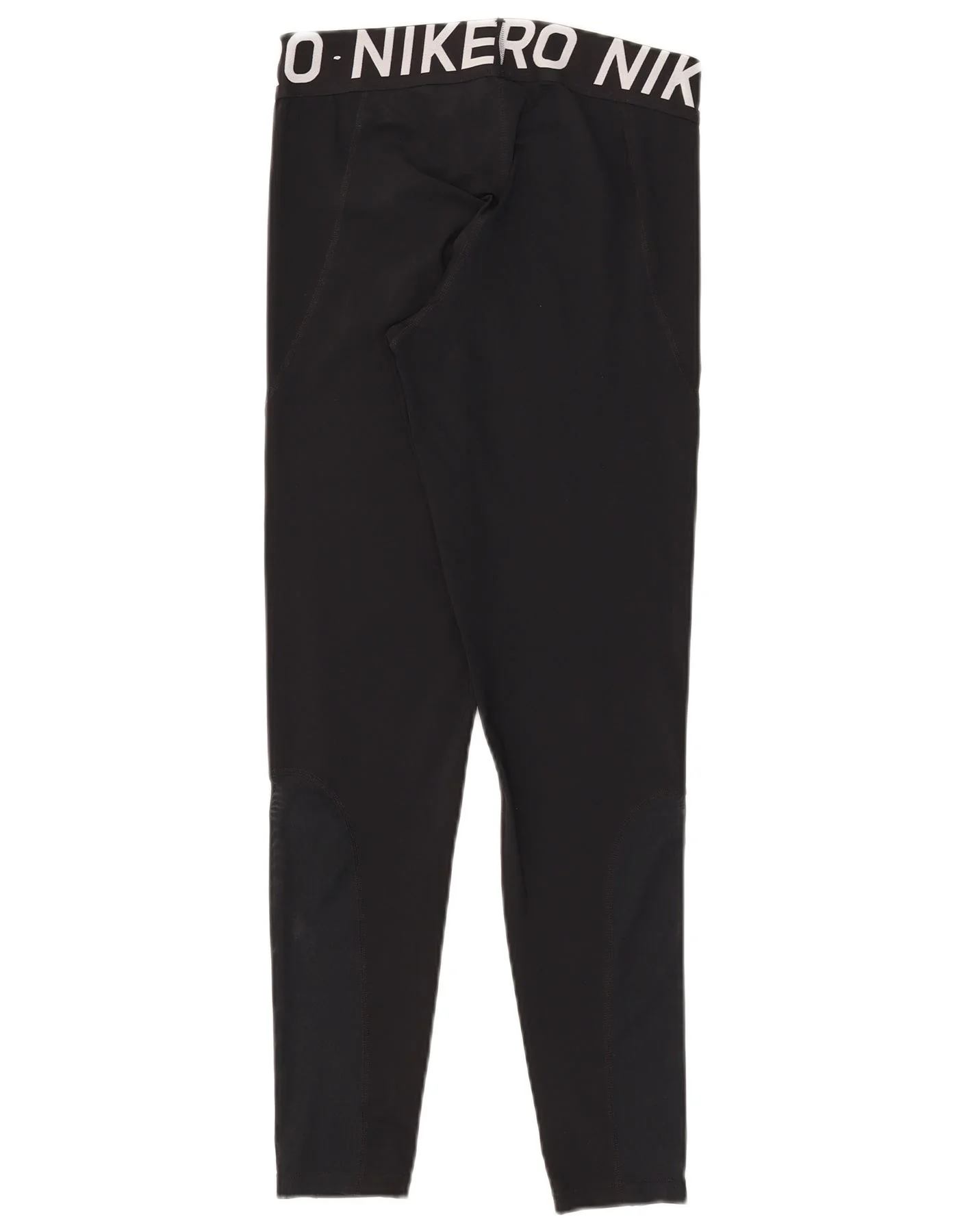 Nike Womens Dri Fit Graphic Leggings UK 14 Large Black Colourblock - Image 2
