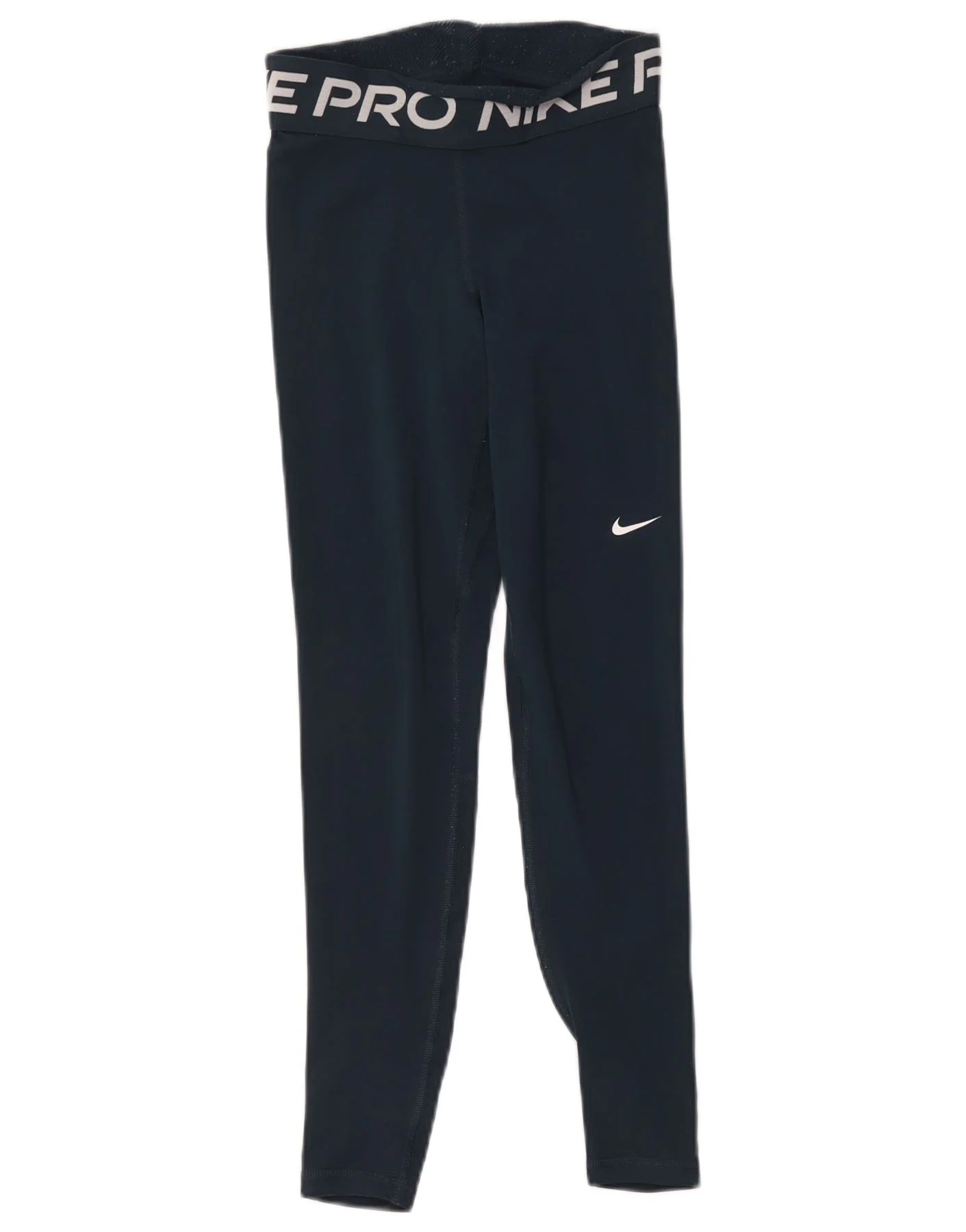 Nike Womens Dri Fit Graphic Leggings UK 6 XS Navy Blue