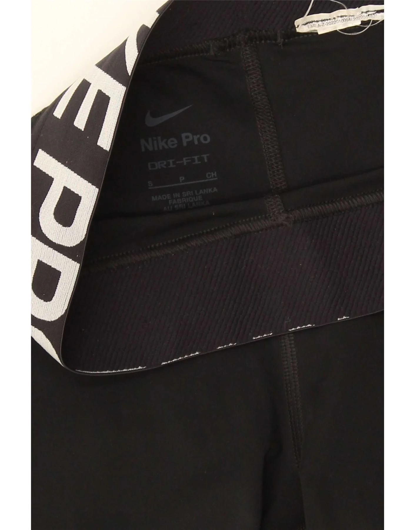 Nike Womens Dri Fit Graphic Leggings UK 8 Small Black - Image 3