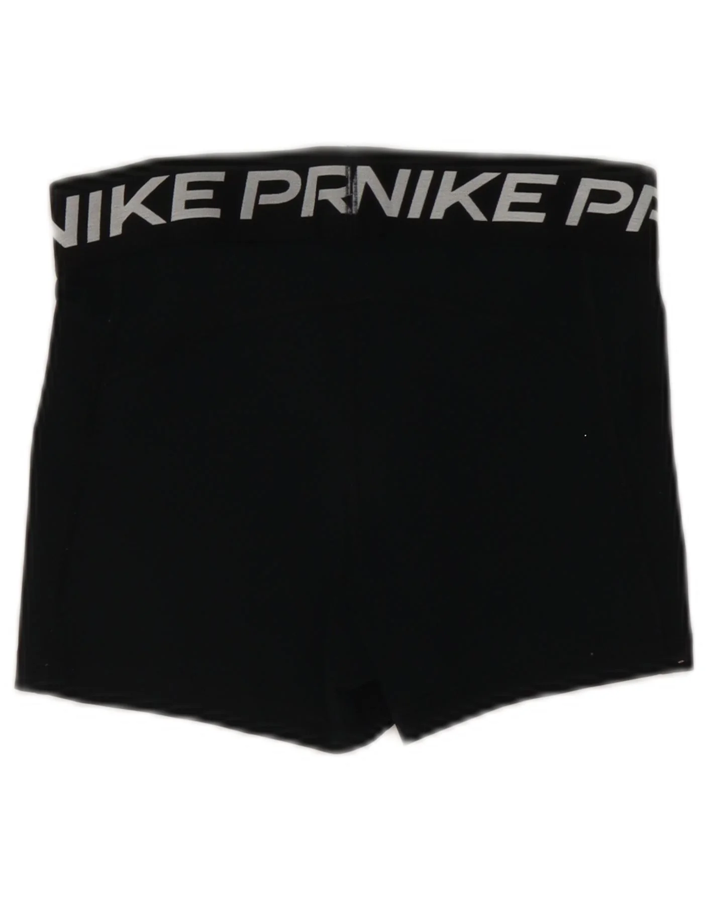 Nike Womens Dri Fit Graphic Sport Shorts UK 12 Medium Black Polyester - Image 2