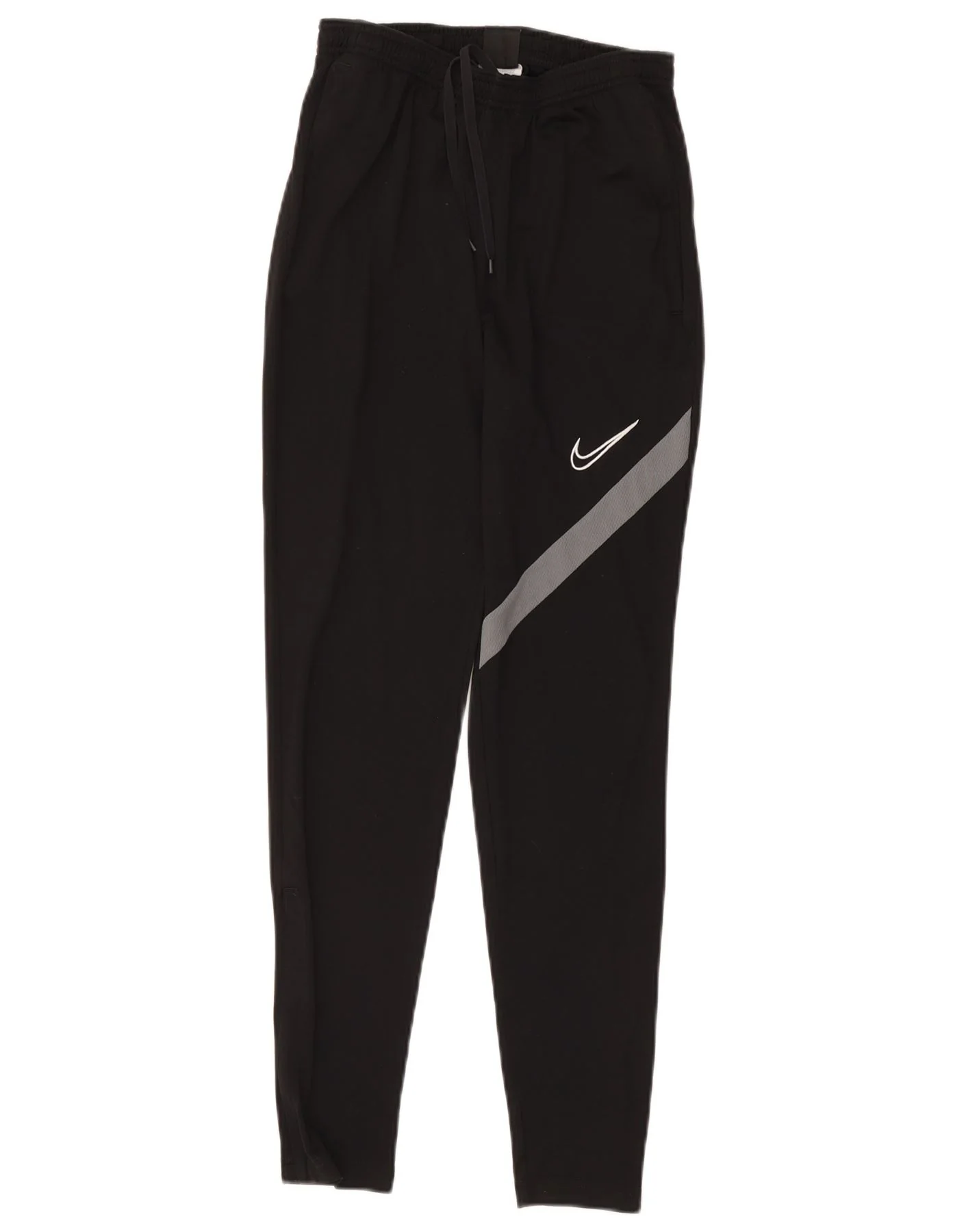 Nike Womens Dri Fit Graphic Tracksuit Trousers UK 8 Small Black Polyester