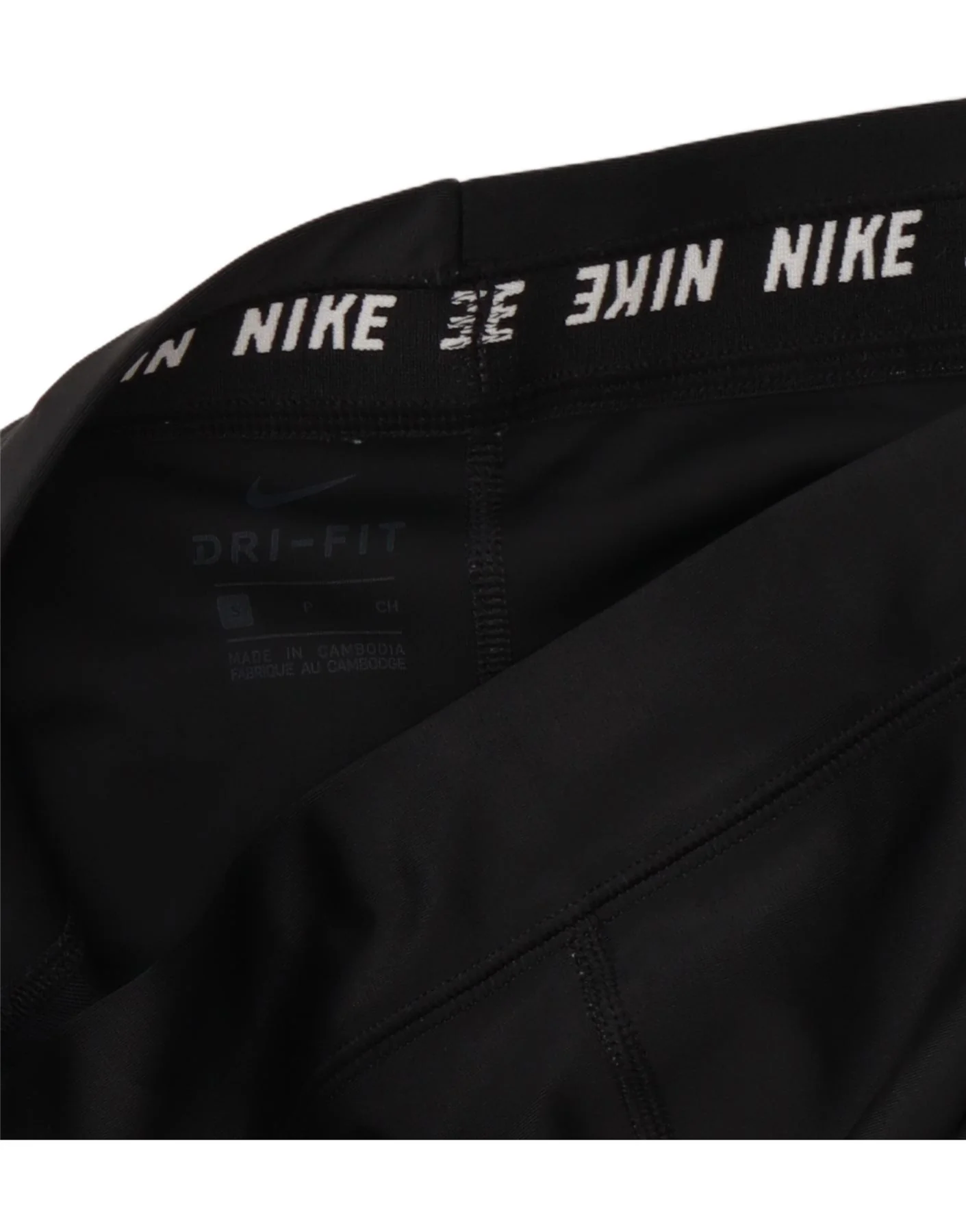 Nike Womens Dri Fit Leggings UK 10 Small Black - Image 3